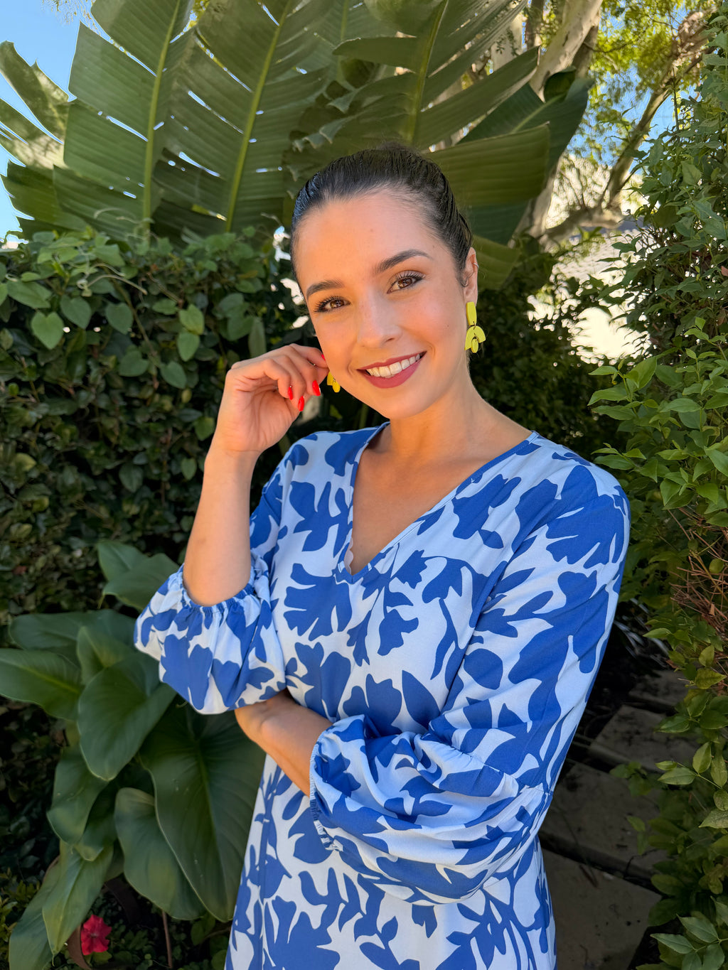 Gia dress - Blue floral