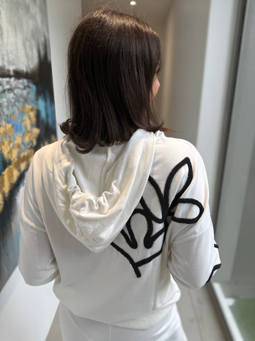 Ivory Chanel tracksuit - Black flower