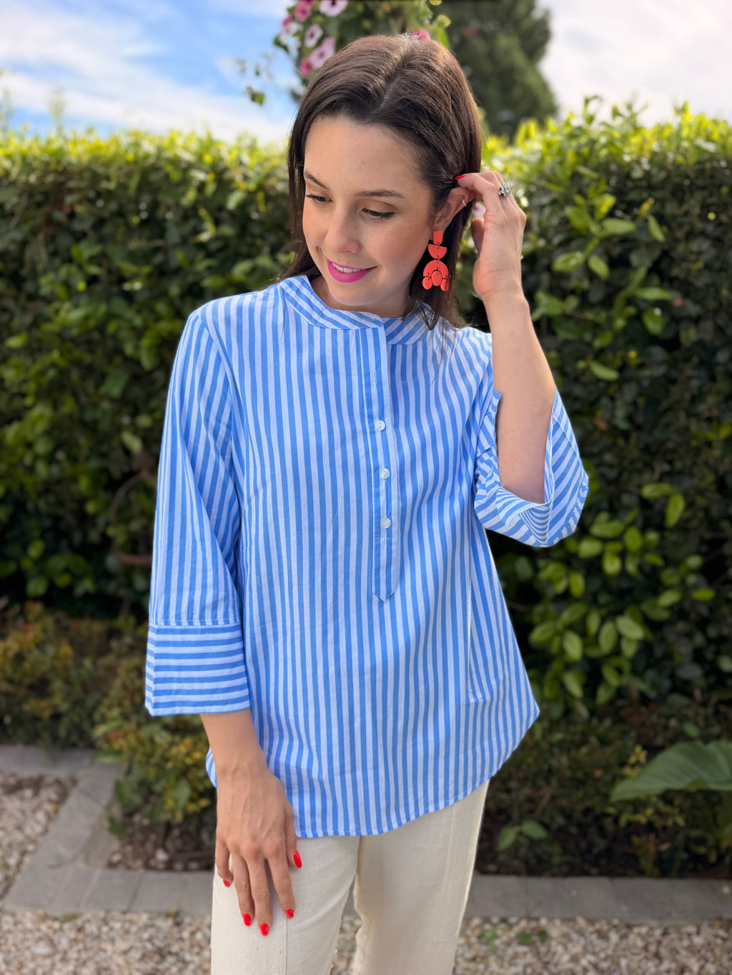 Kayla shirt - Blue stripe