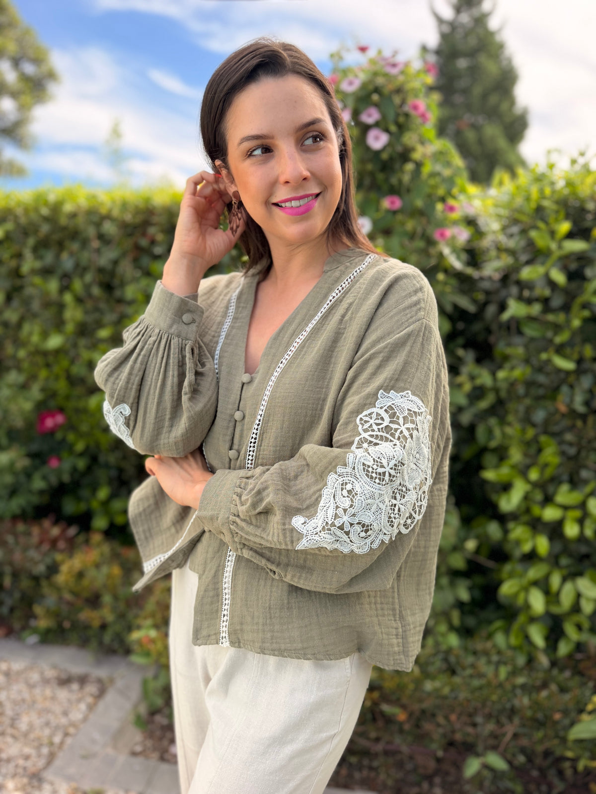 Jeanley blouse - Khaki