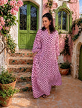 Jenna dress - Pink polka dot