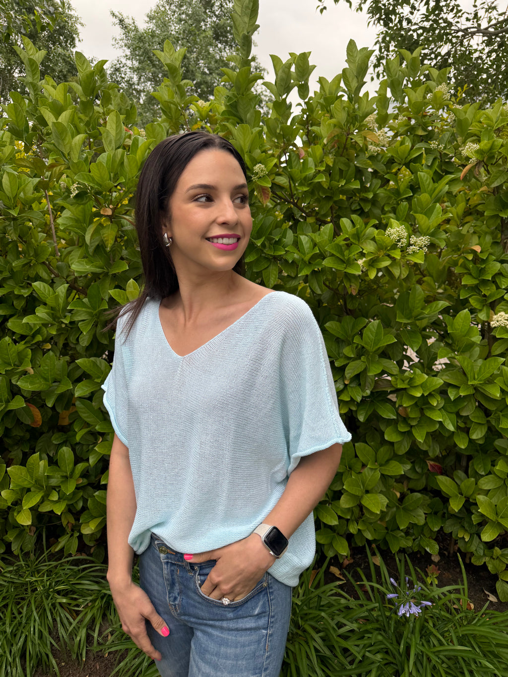 Italian summer knit - Light blue