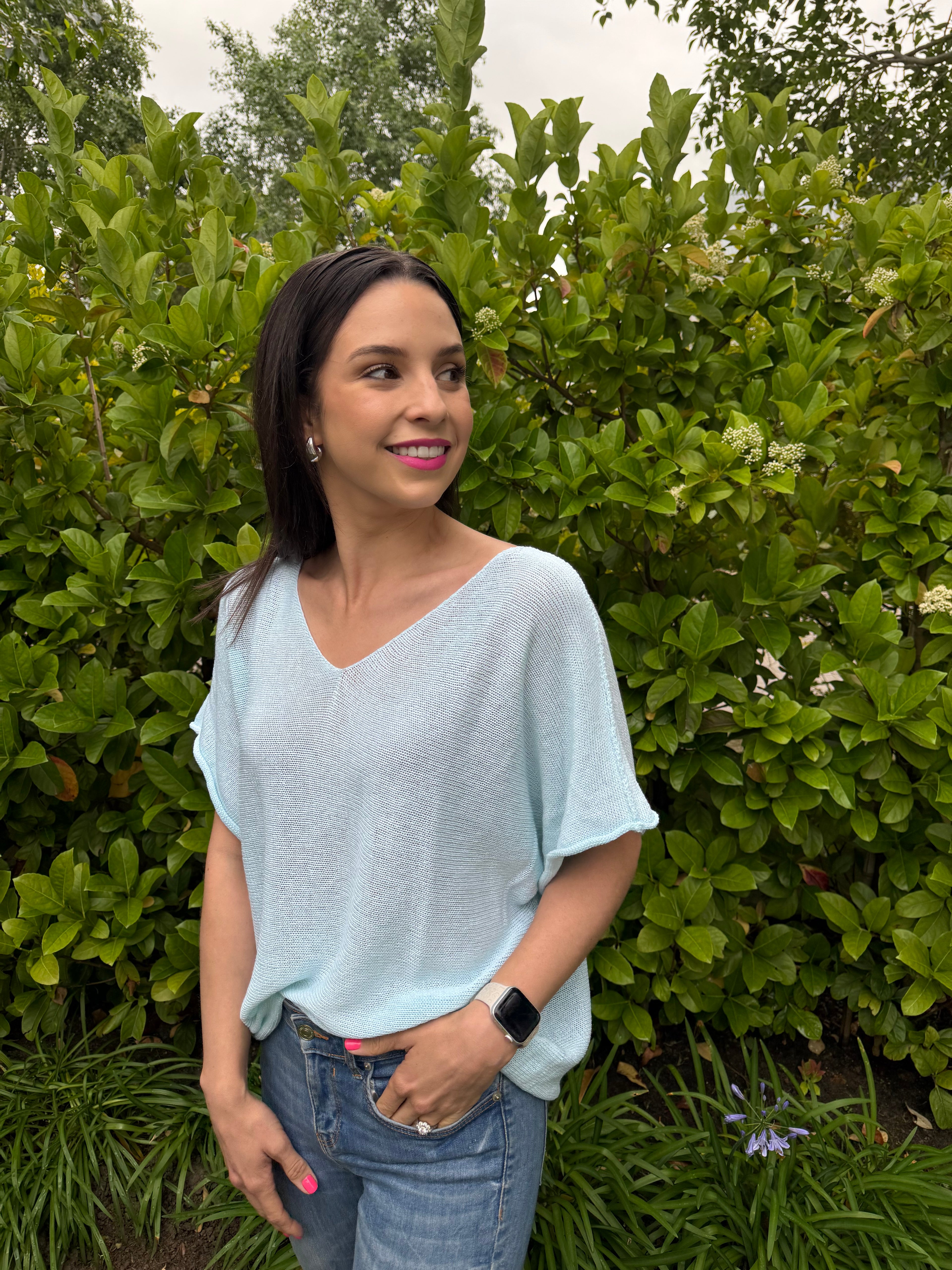Italian summer knit - Light blue