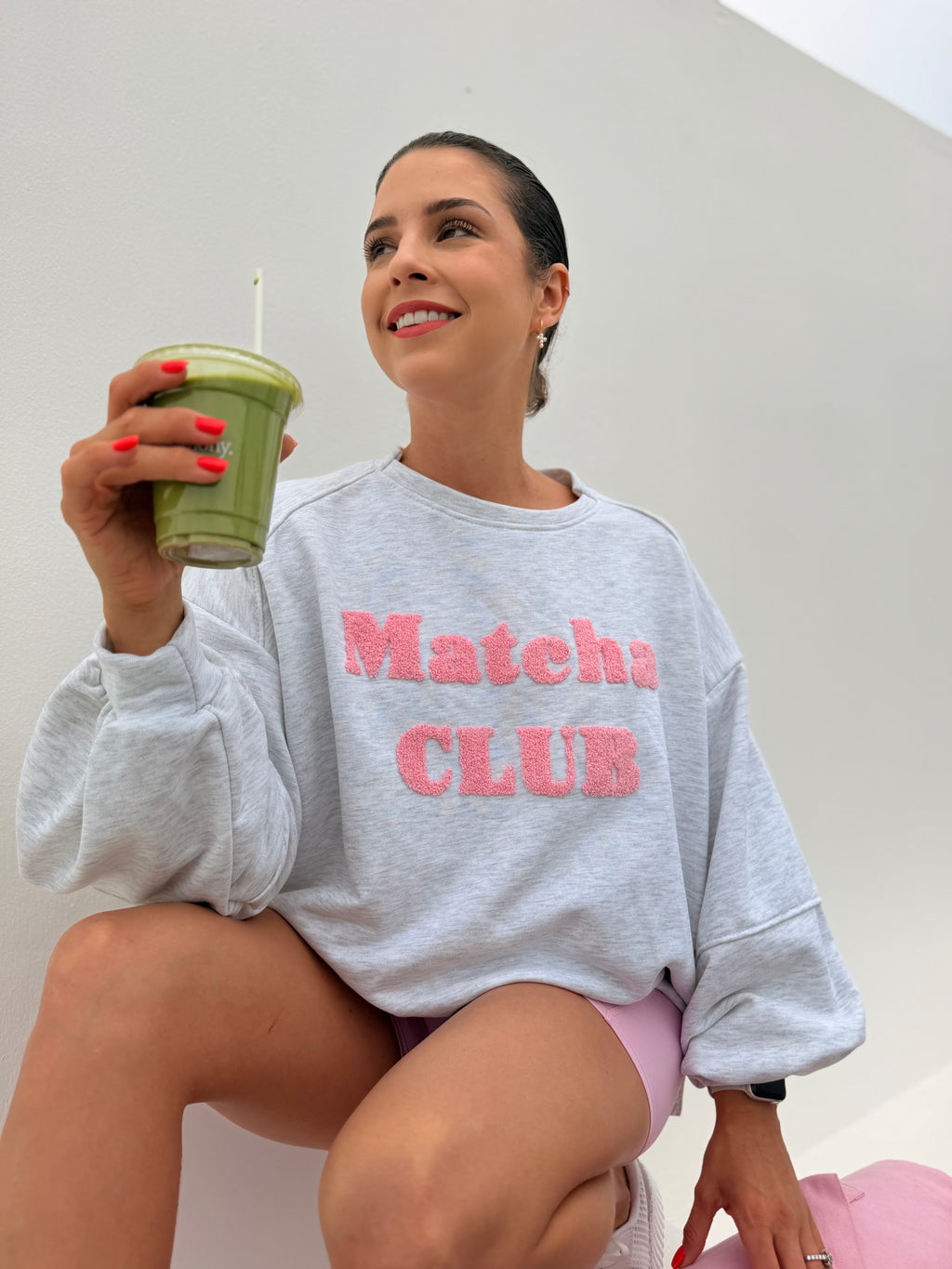 Matcha club top - Grey