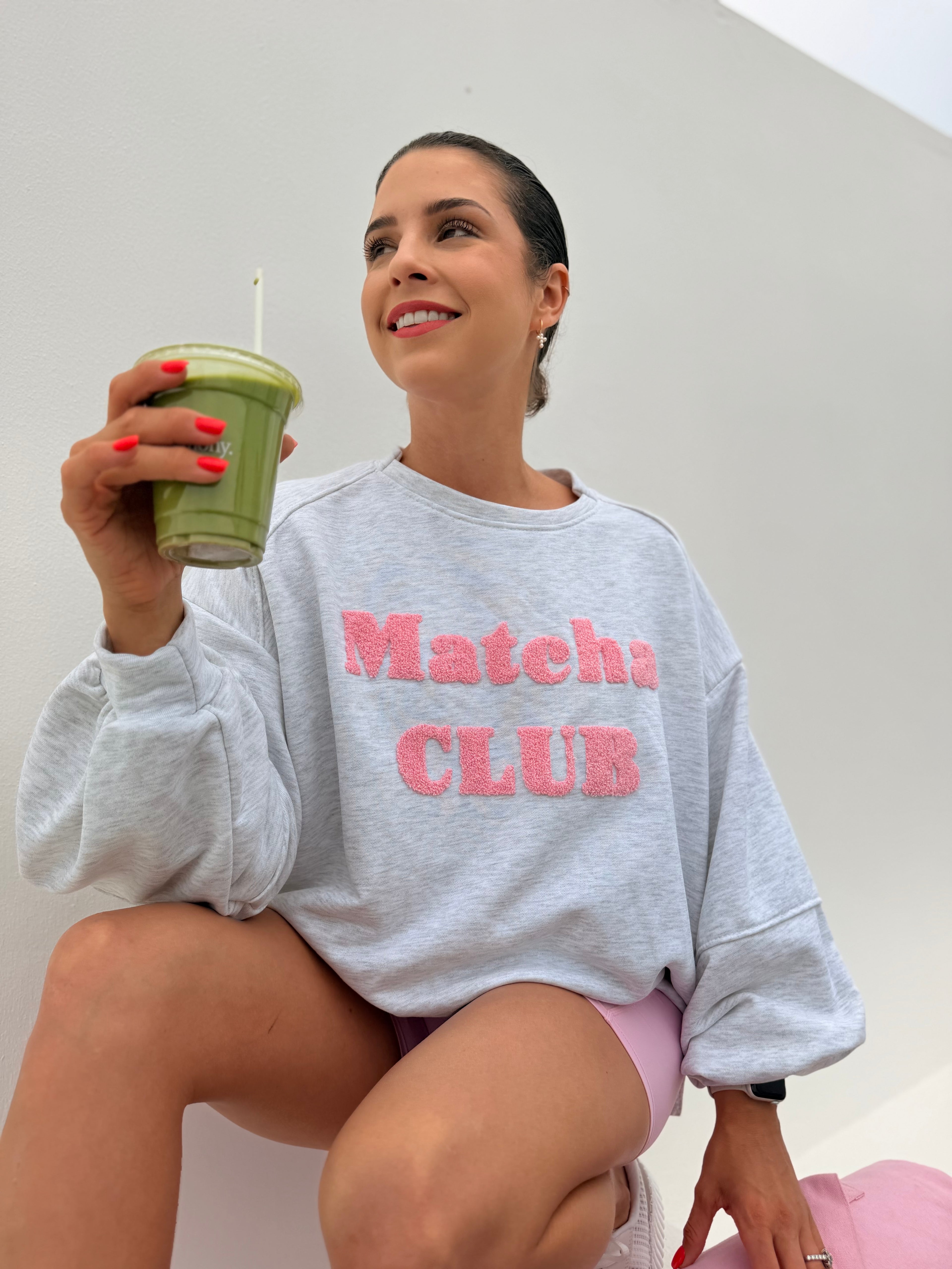 Matcha club top - Grey