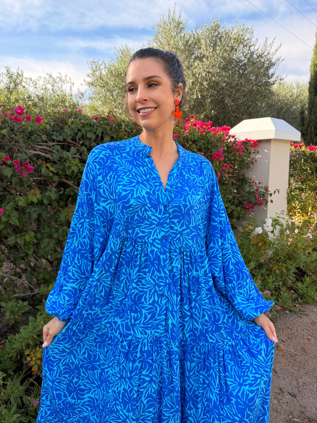 Jenna dress - Blue two tone