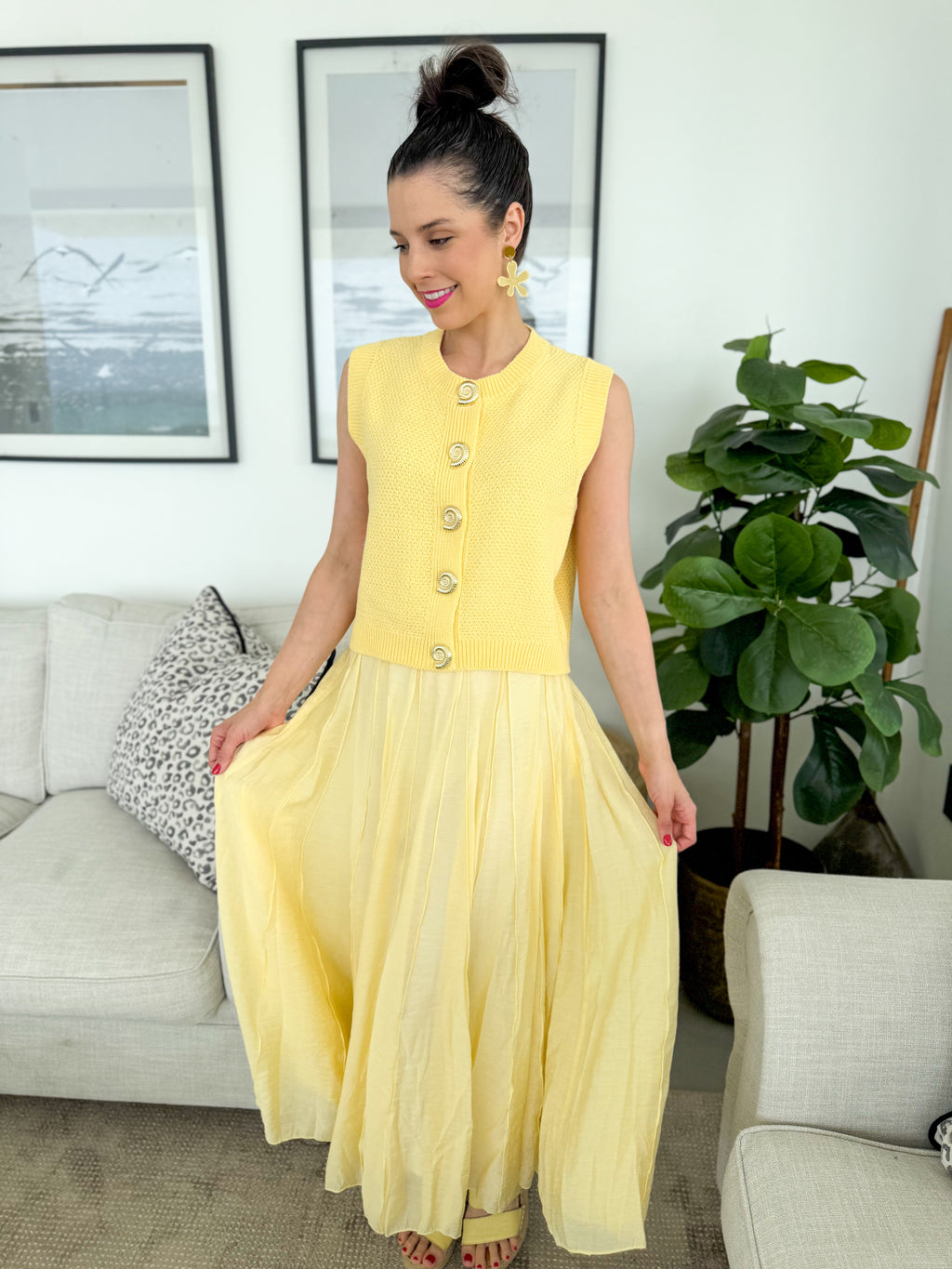 Fem skirt - Butter yellow