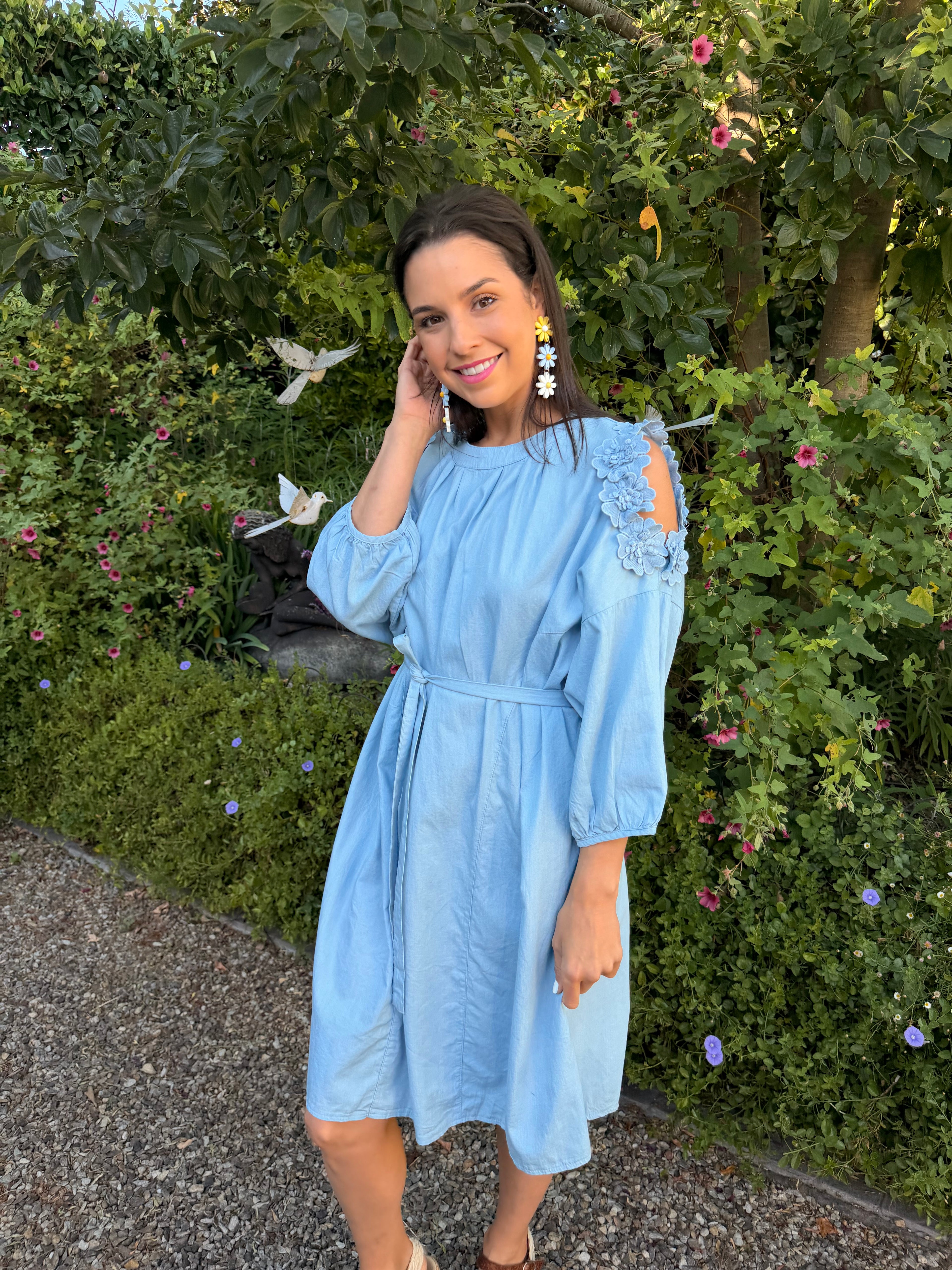 Liliana Italian dress - Light denim