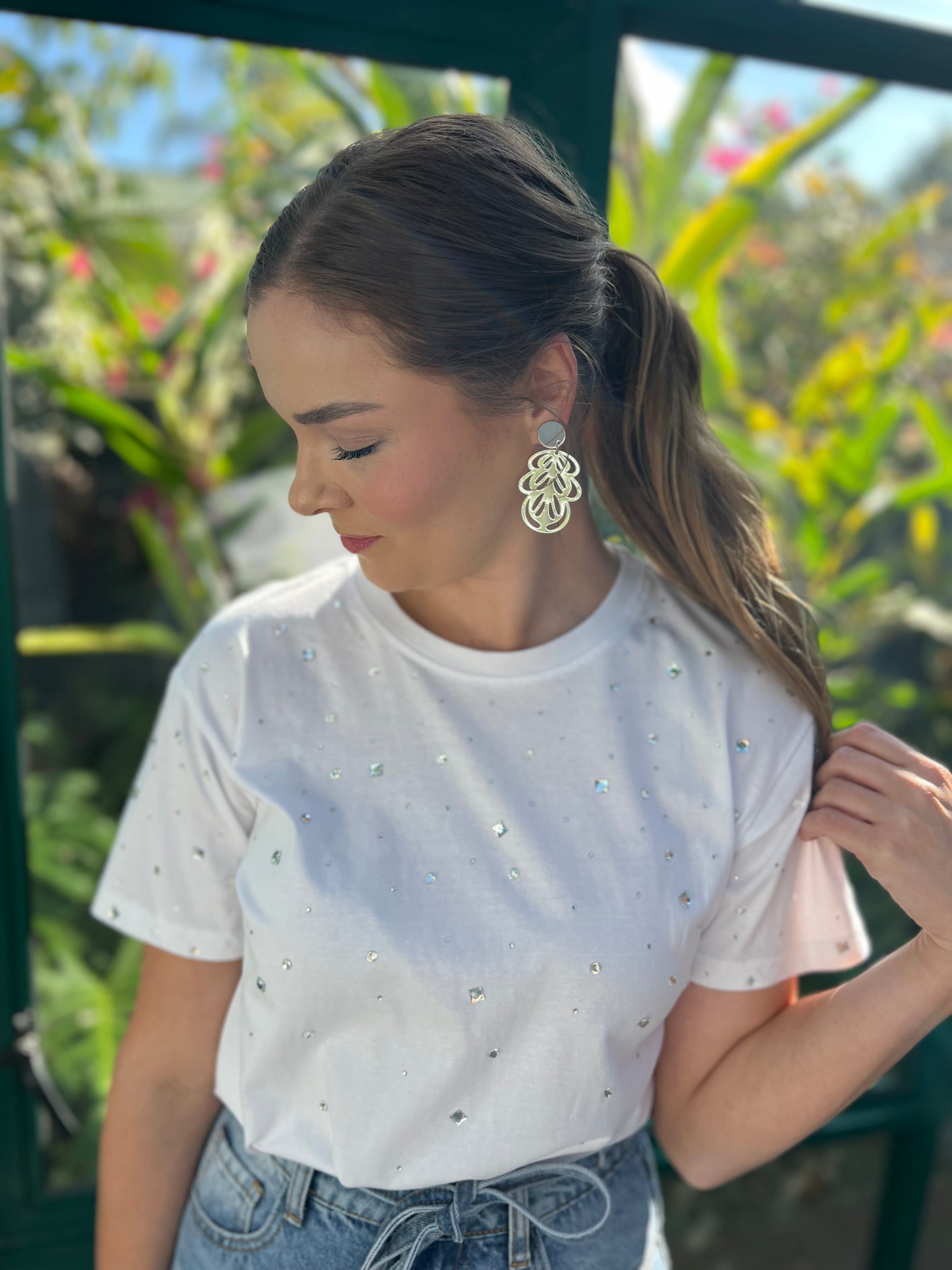 Italian Diamond T-shirt - White