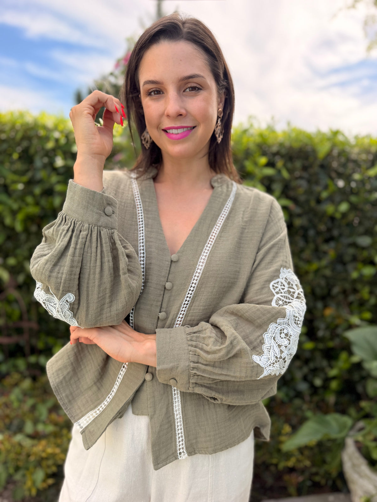 Jeanley blouse - Khaki