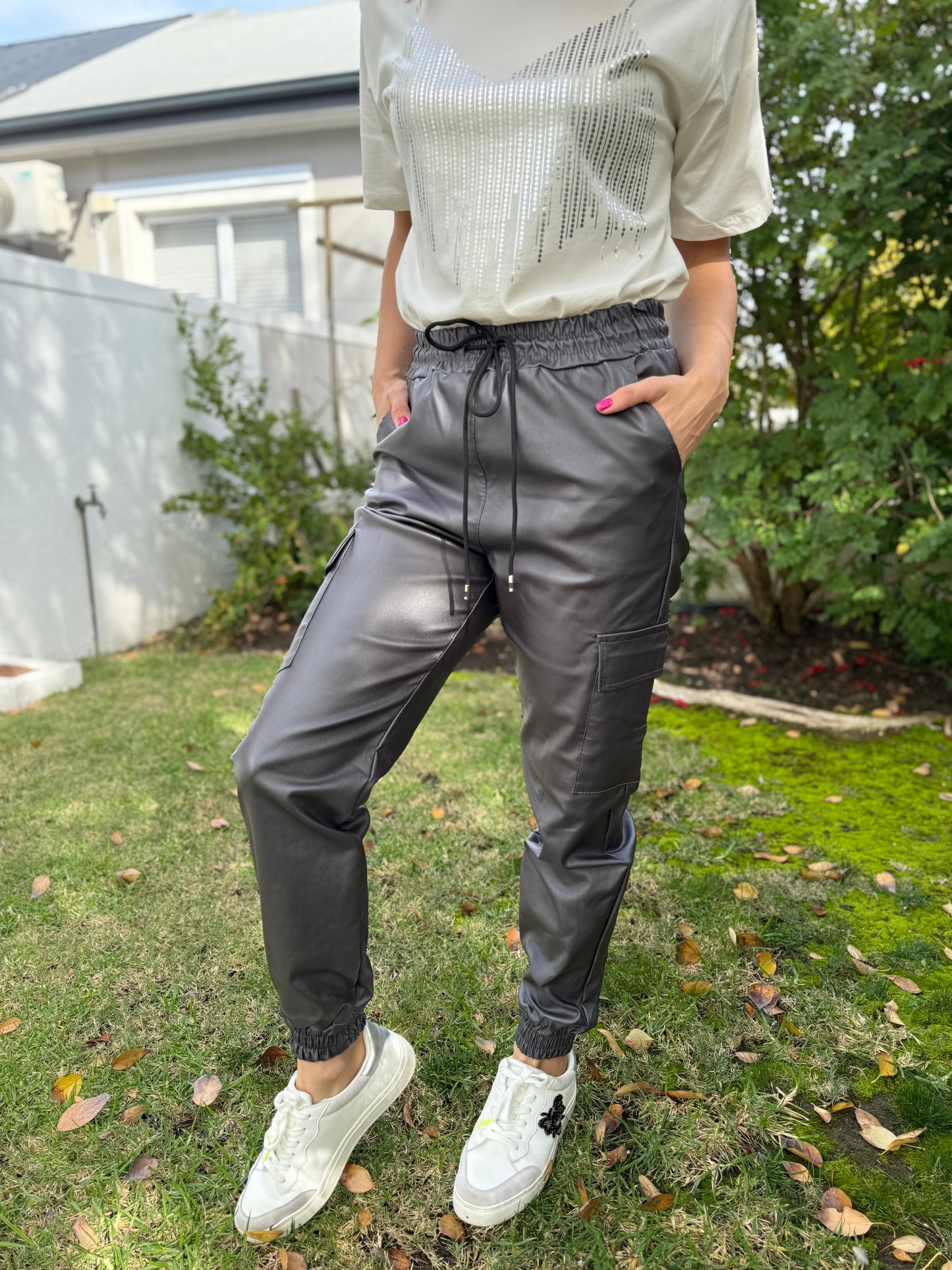 Italian cargo pants - Gun metal