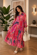 Jené dress - Pink ikat