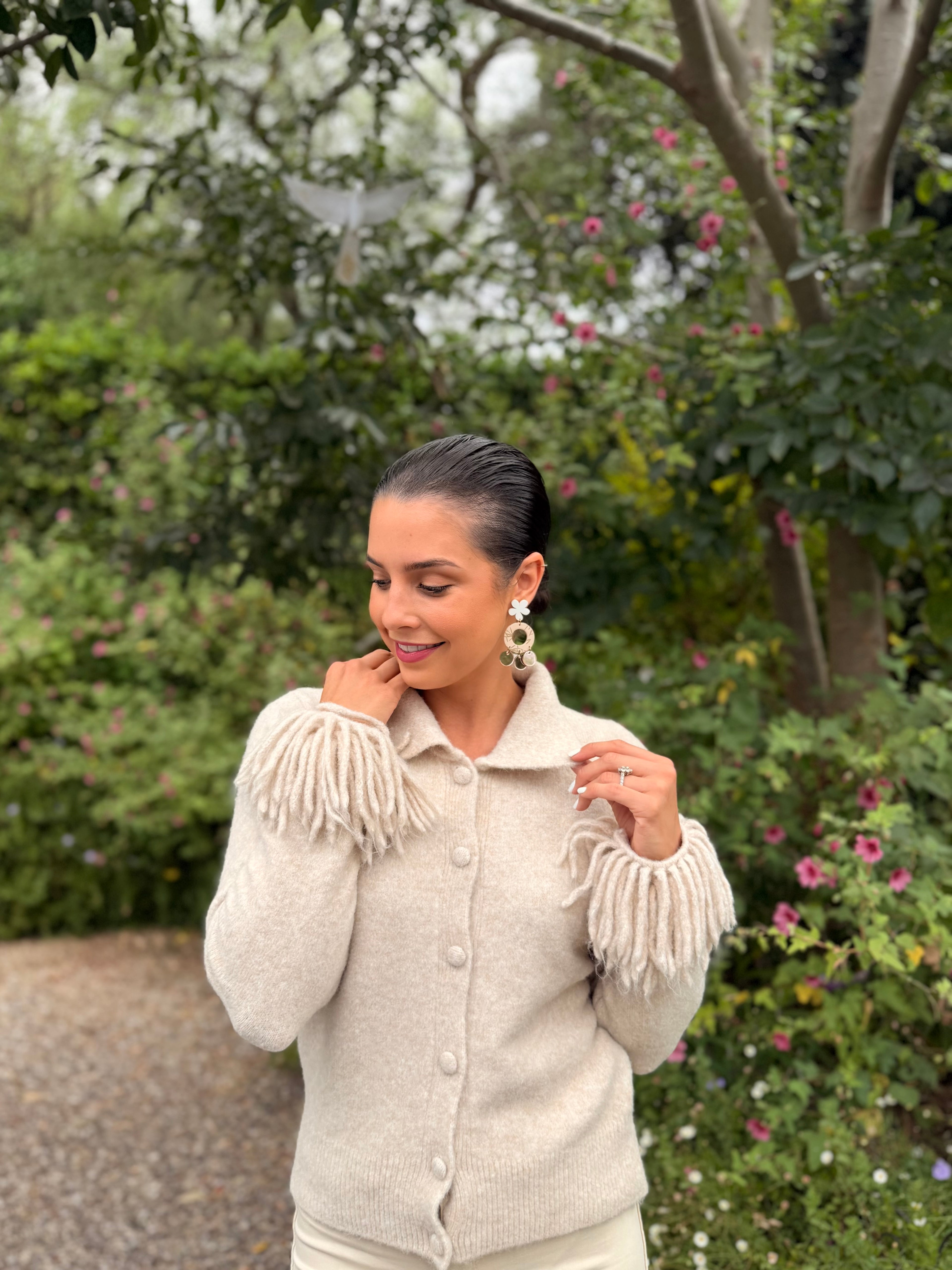 Roxy Fringe knit - Beige