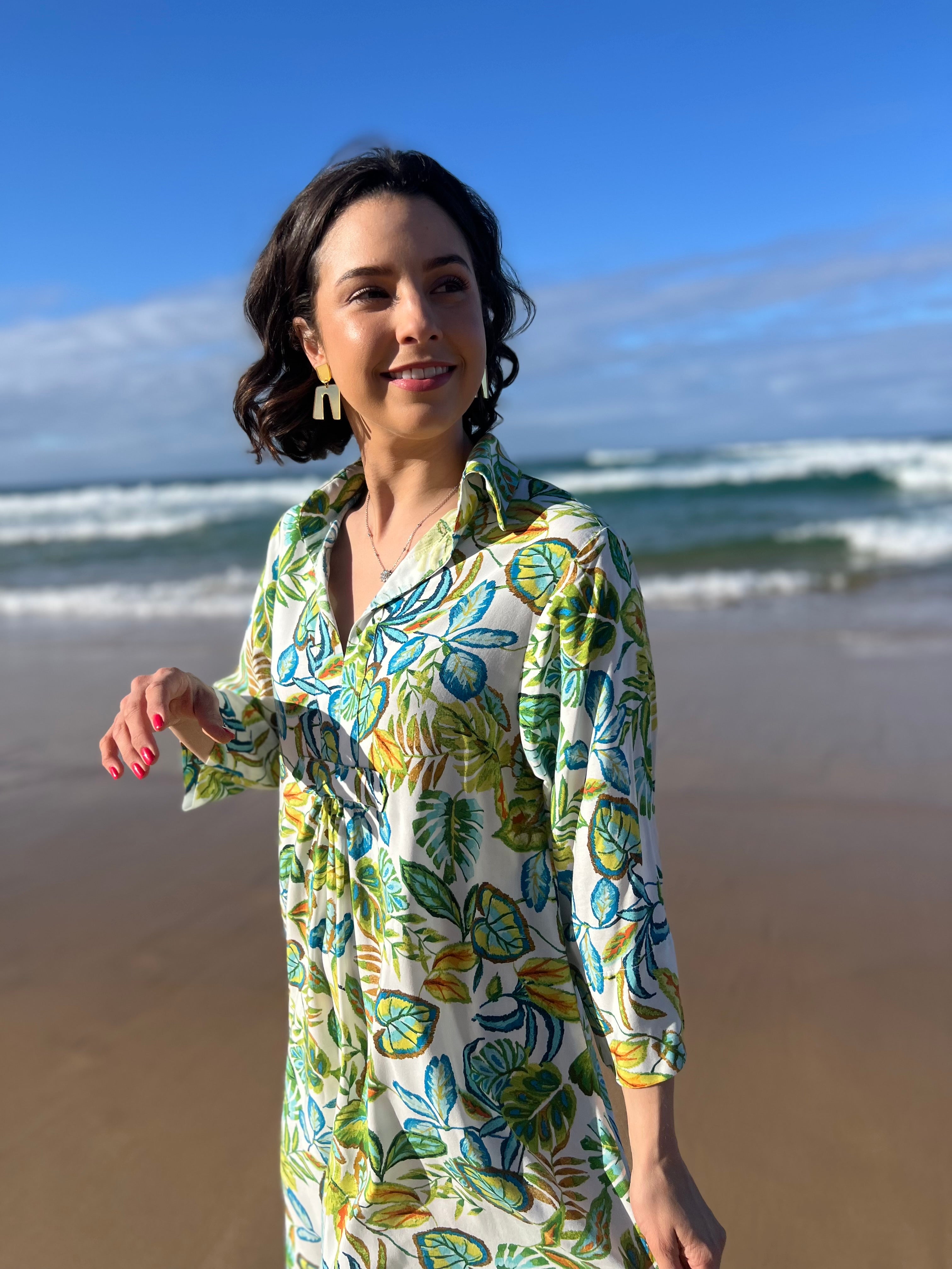 Denise dress - Tropical leaf