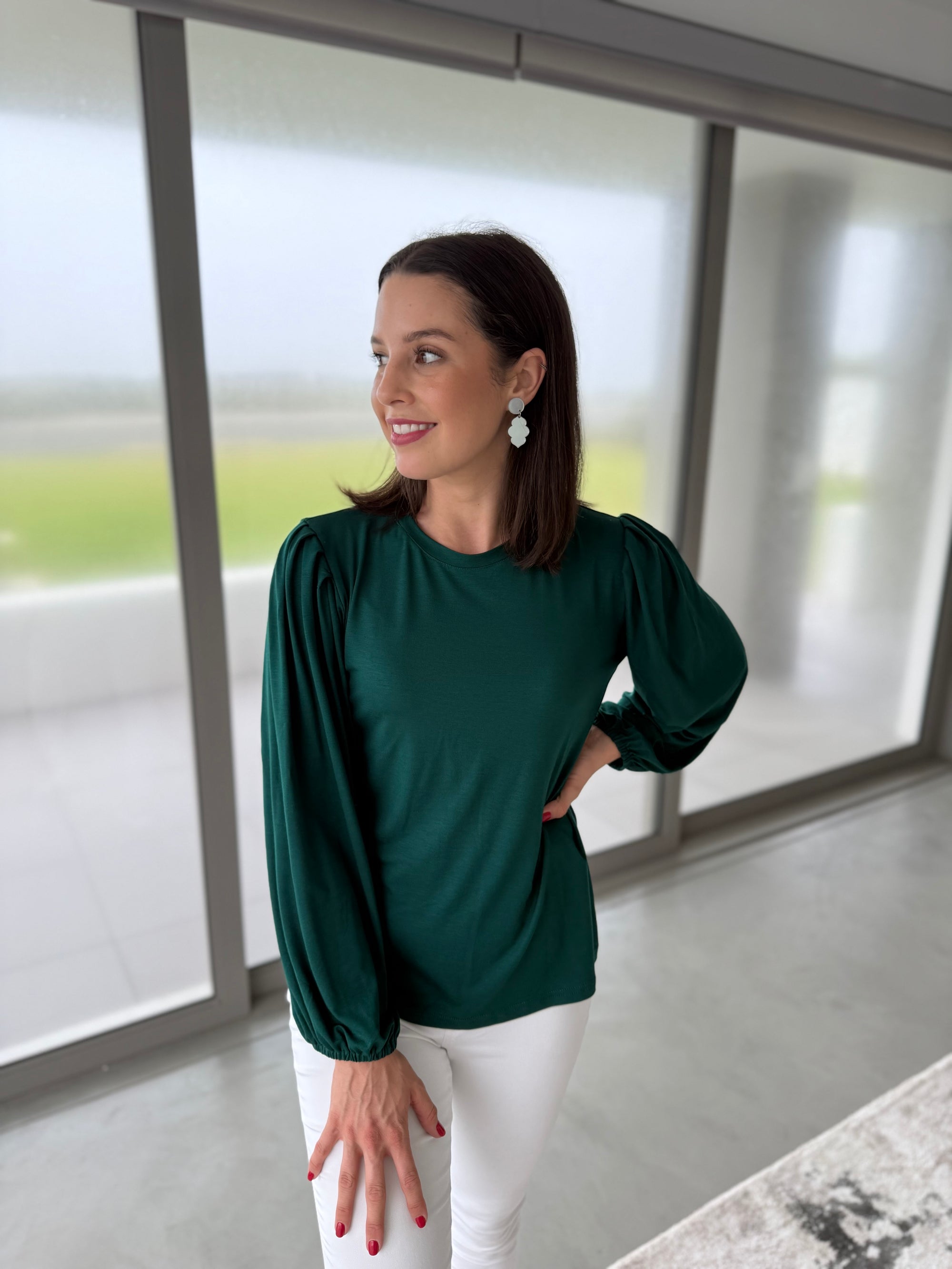 Mia top - Forest green