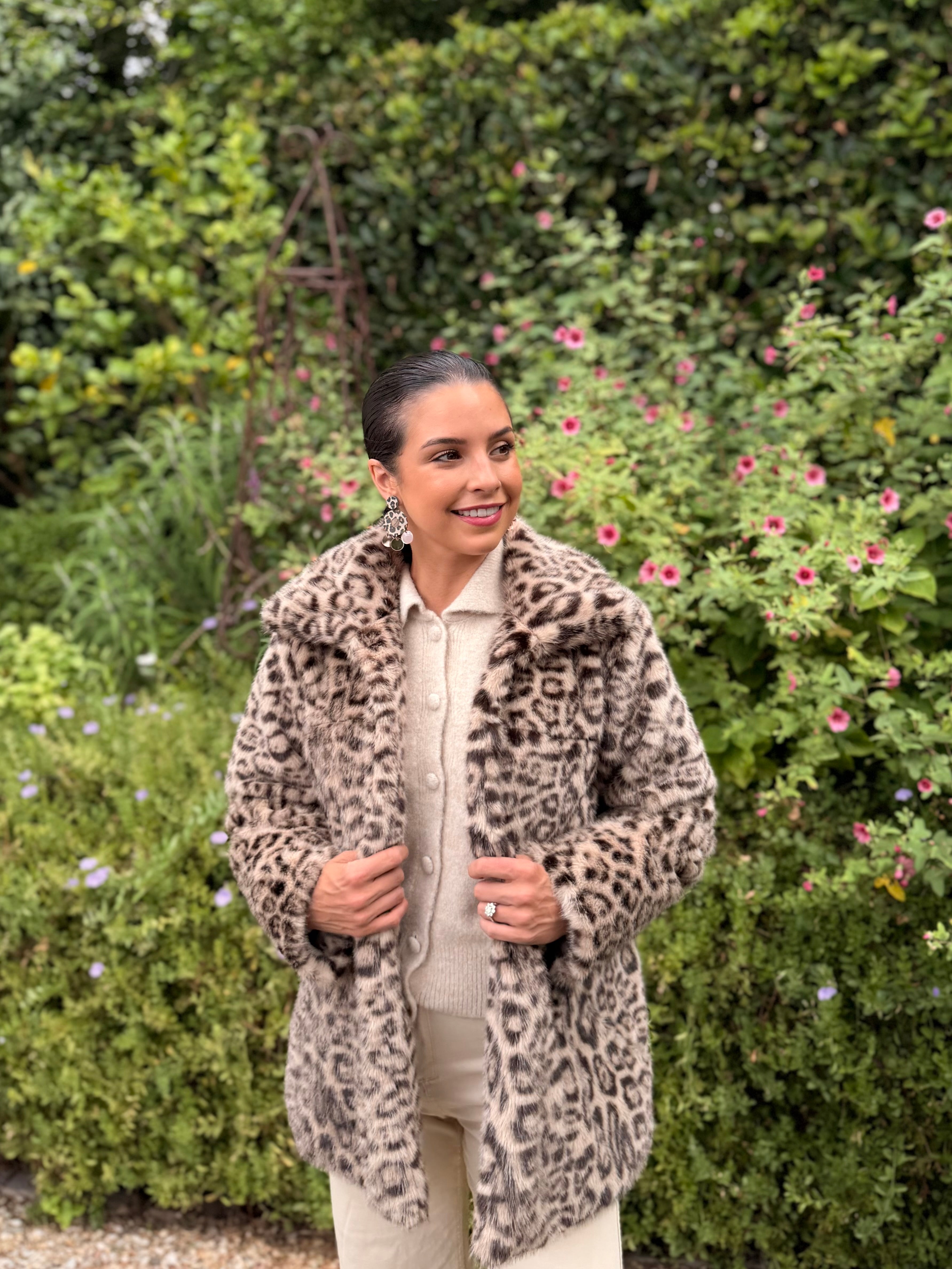 Liza jacket - Leopard fur