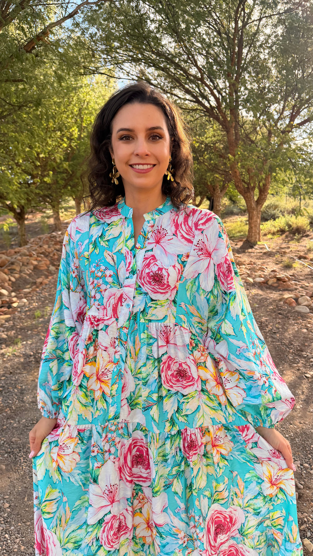 Jenna dress - Blue rose