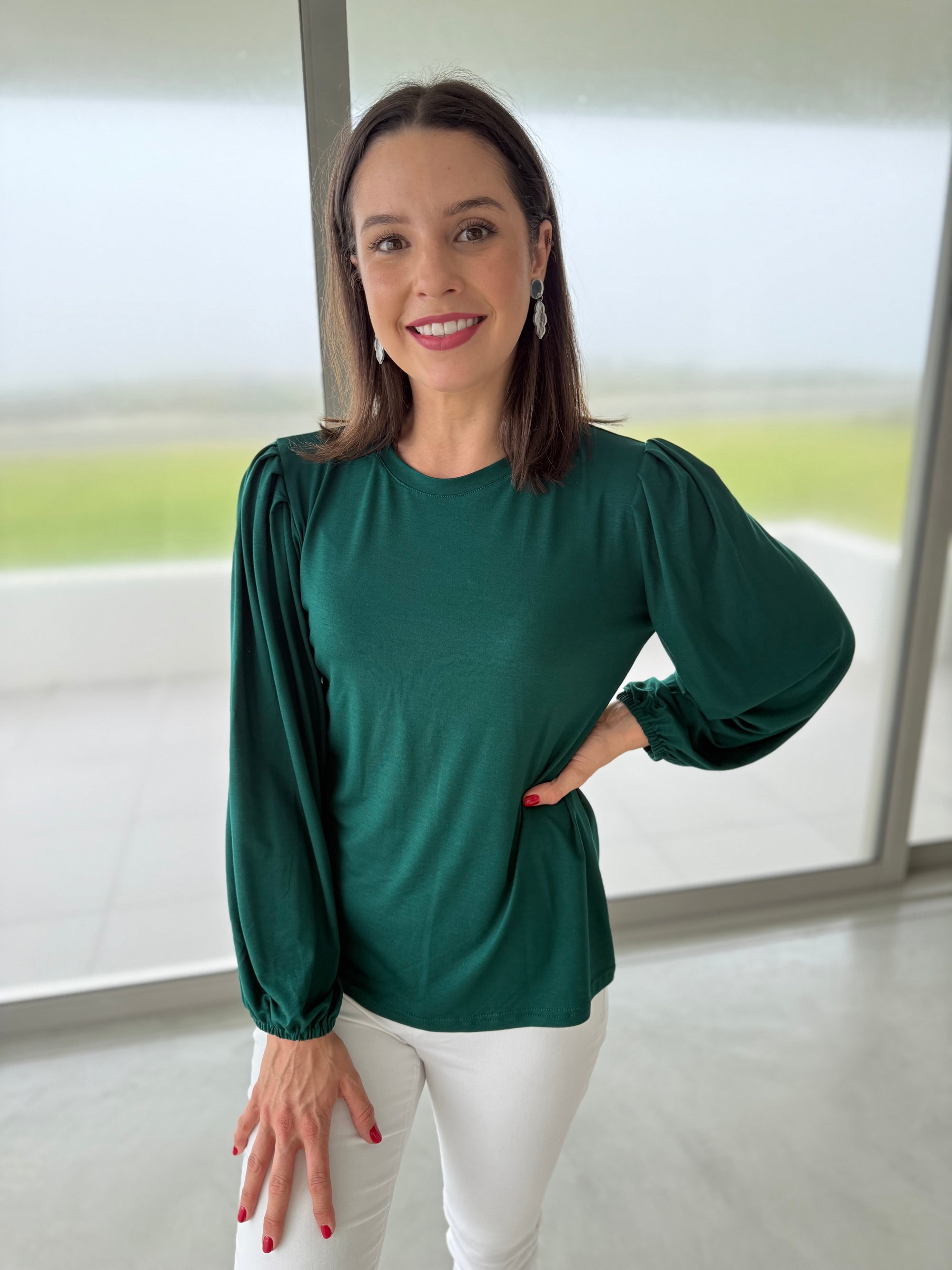 Mia top - Forest green