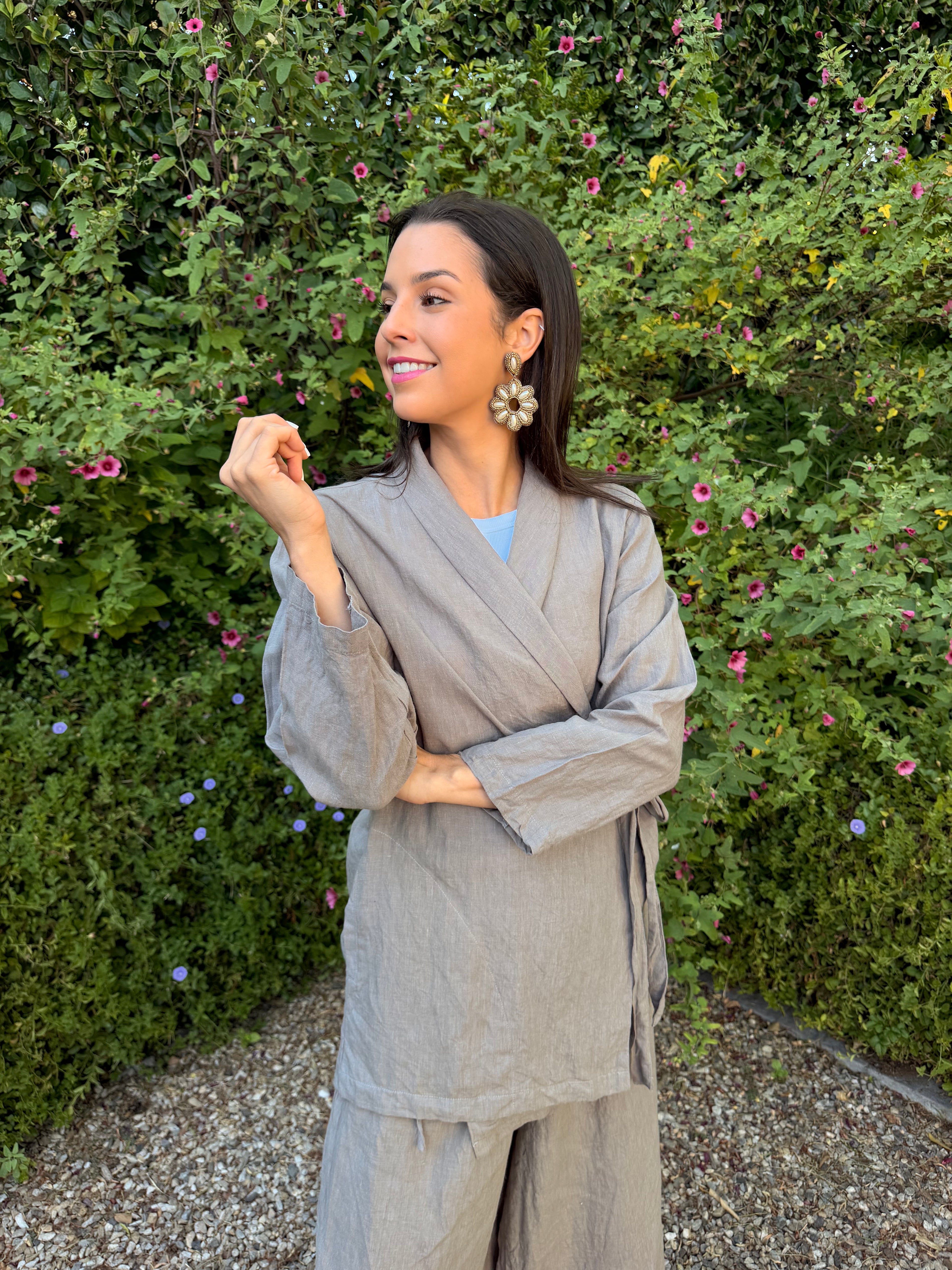 Italian Linen jacket - Stone