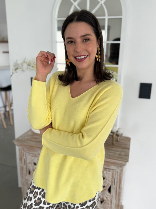 Italian Santie knit - Butter yellow