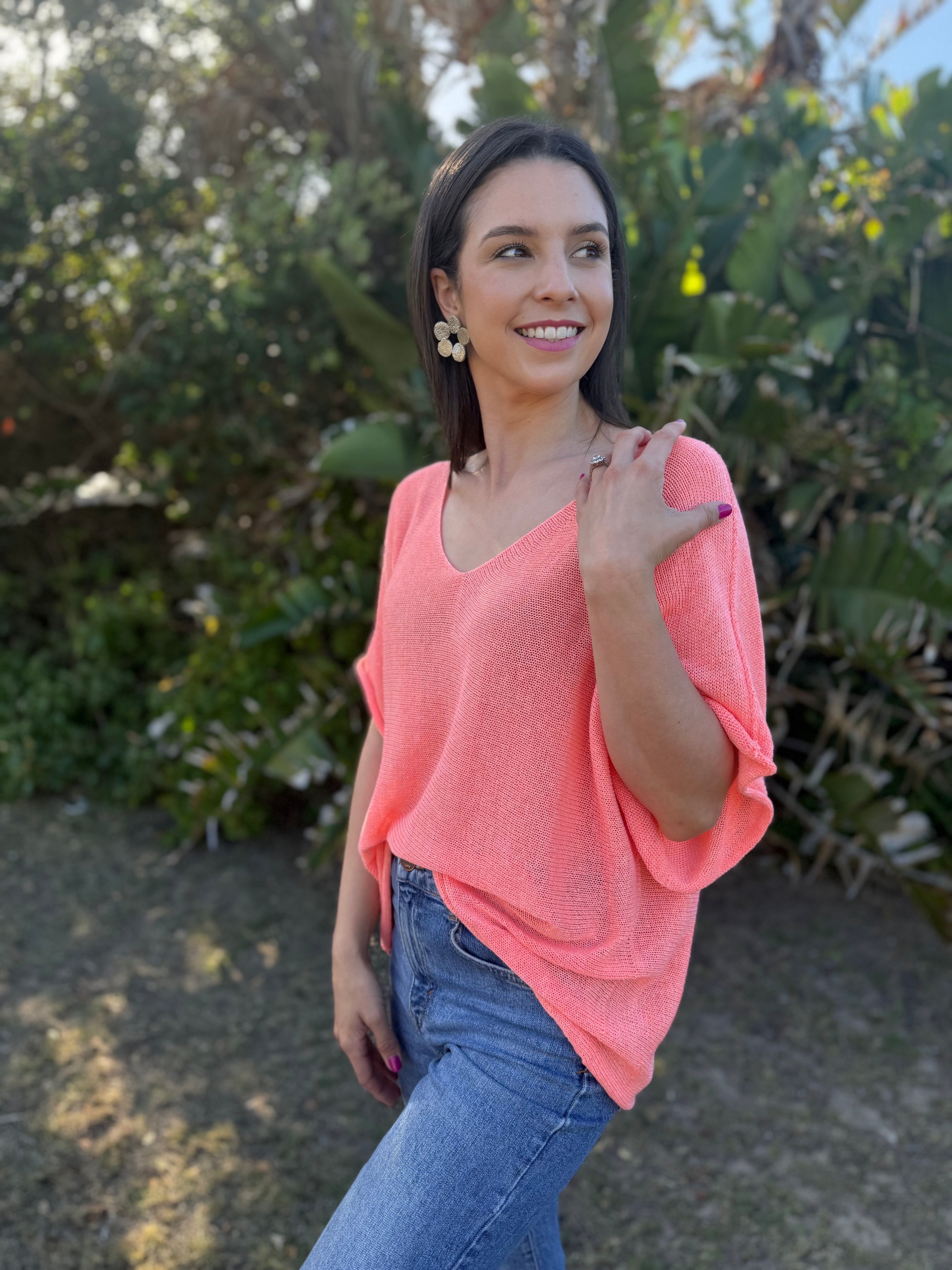 Italian summer knit - Soft orange