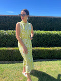 Gail dress - Lime botanical