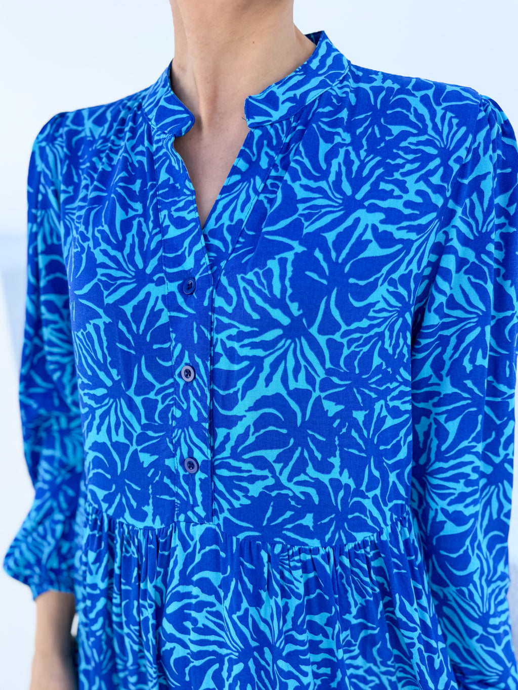 Thea dress - Blue floral