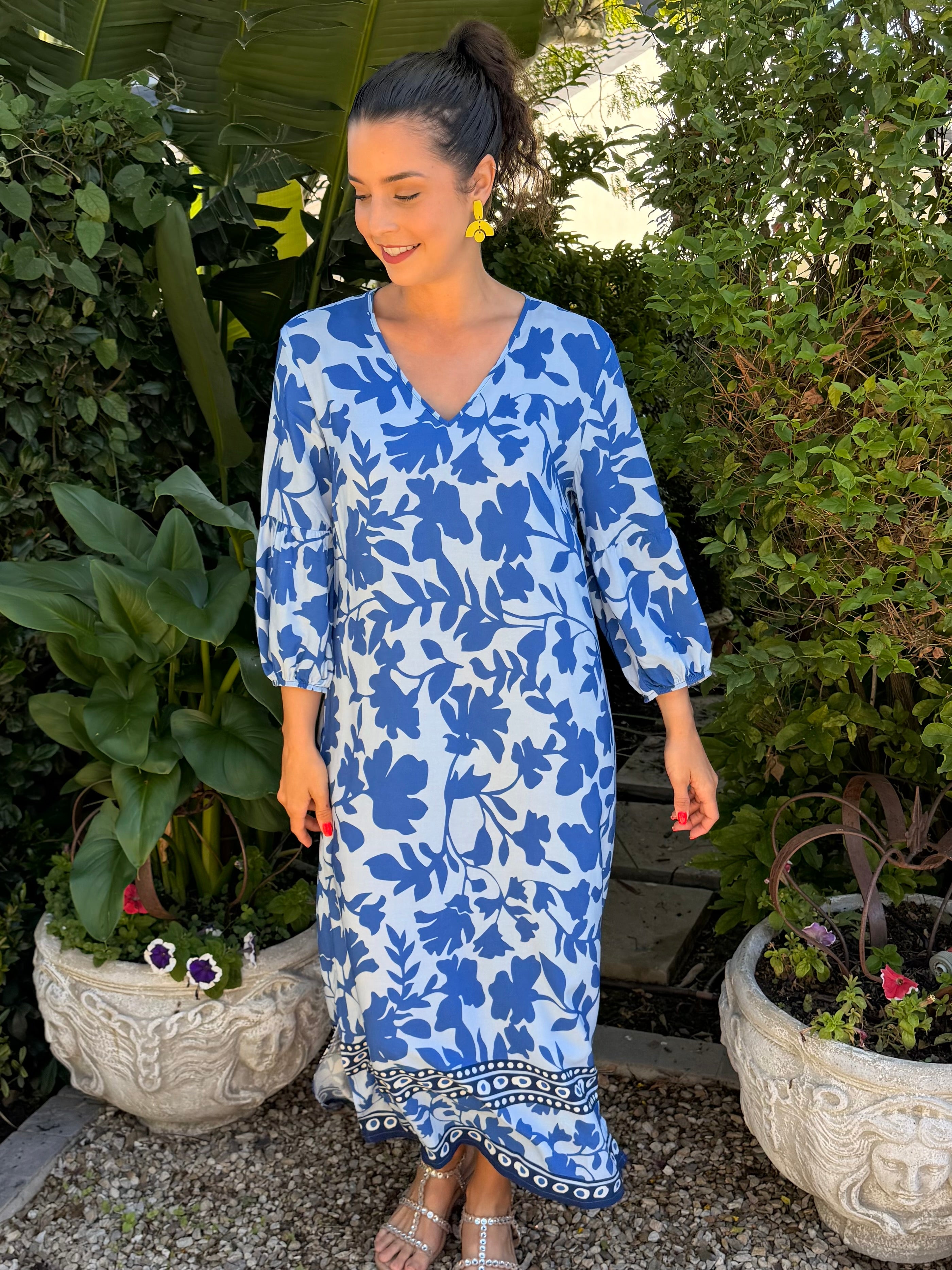 Gia dress - Blue floral