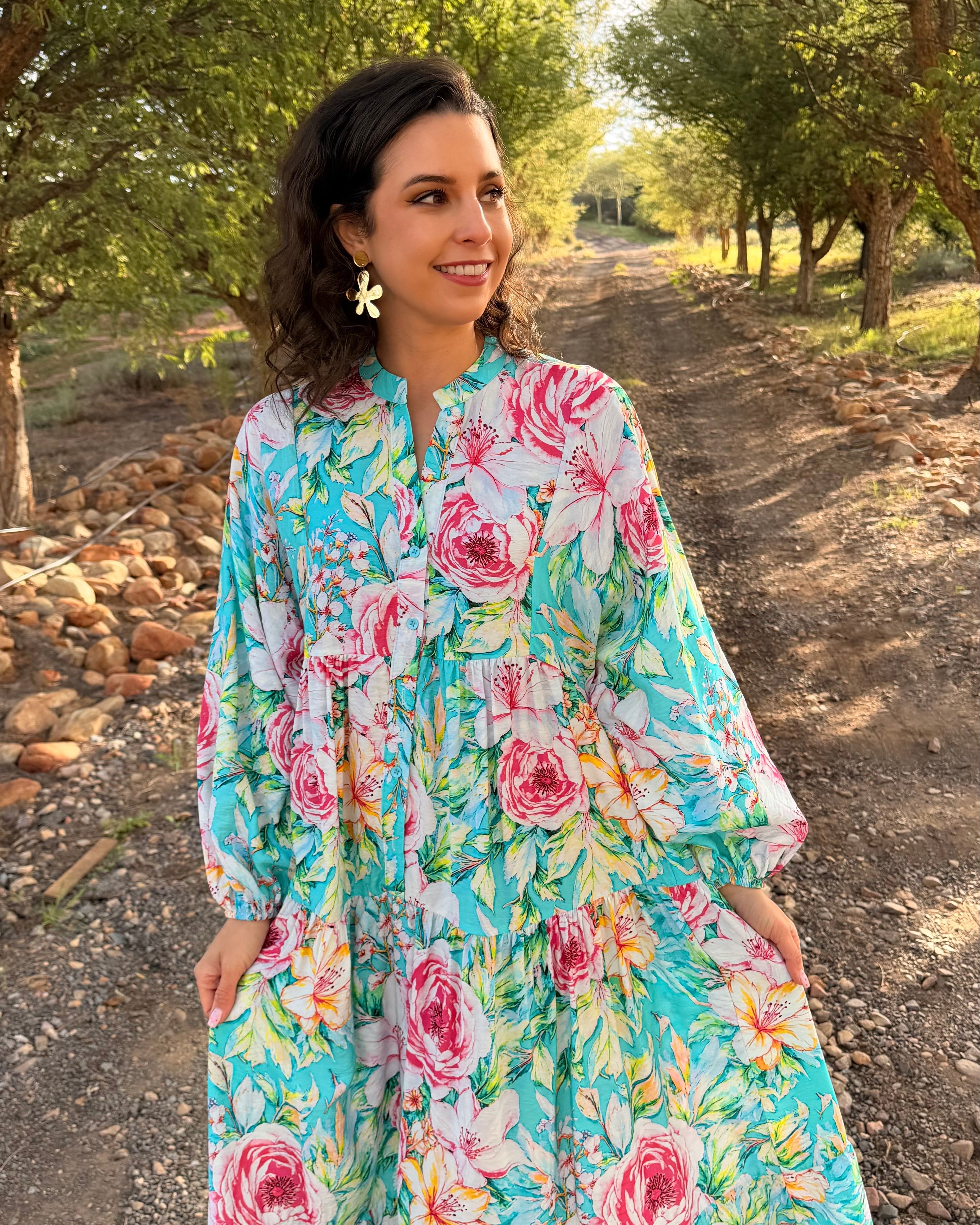 Jenna dress - Blue rose