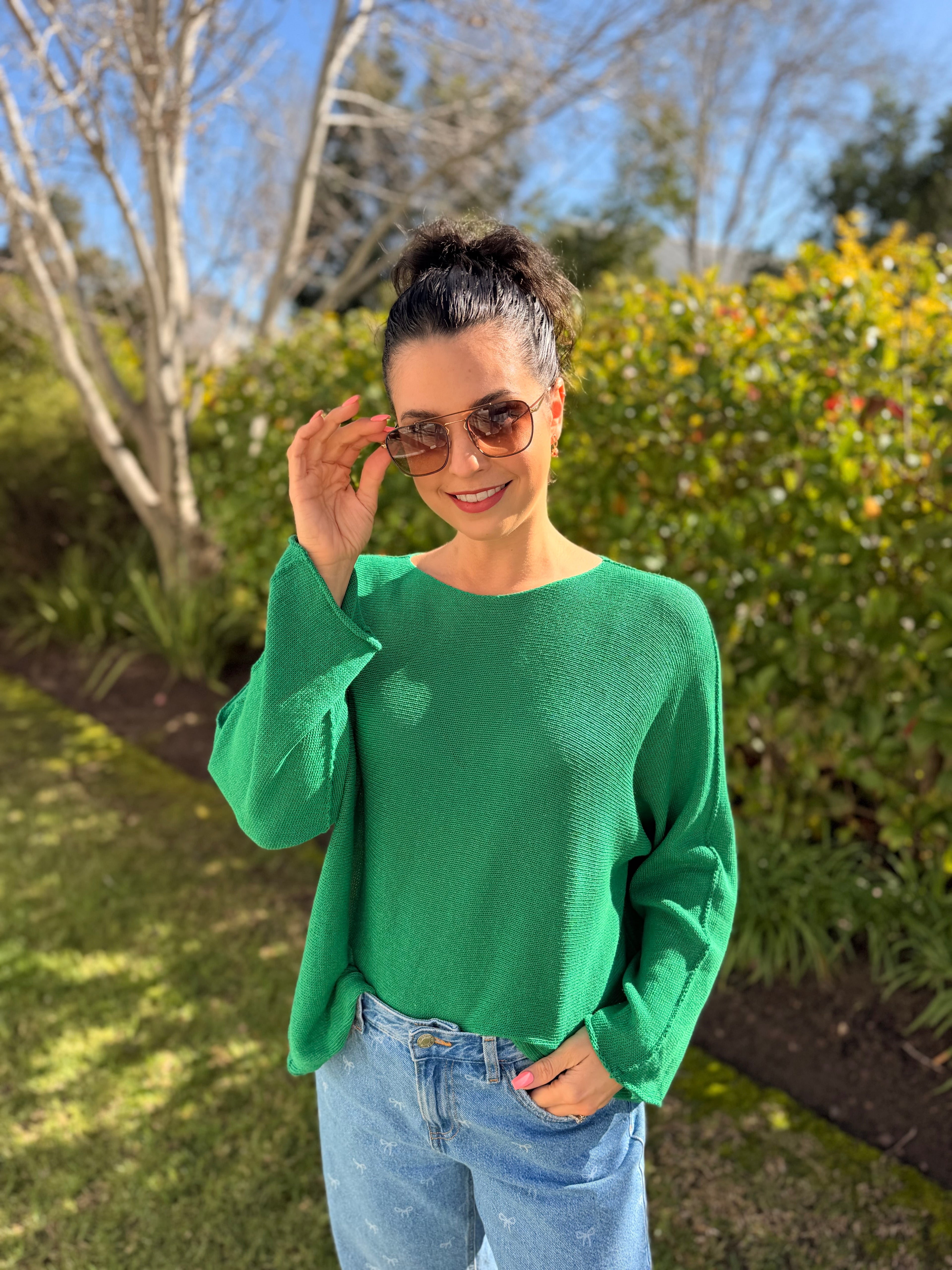 Italian cotton knit - Green