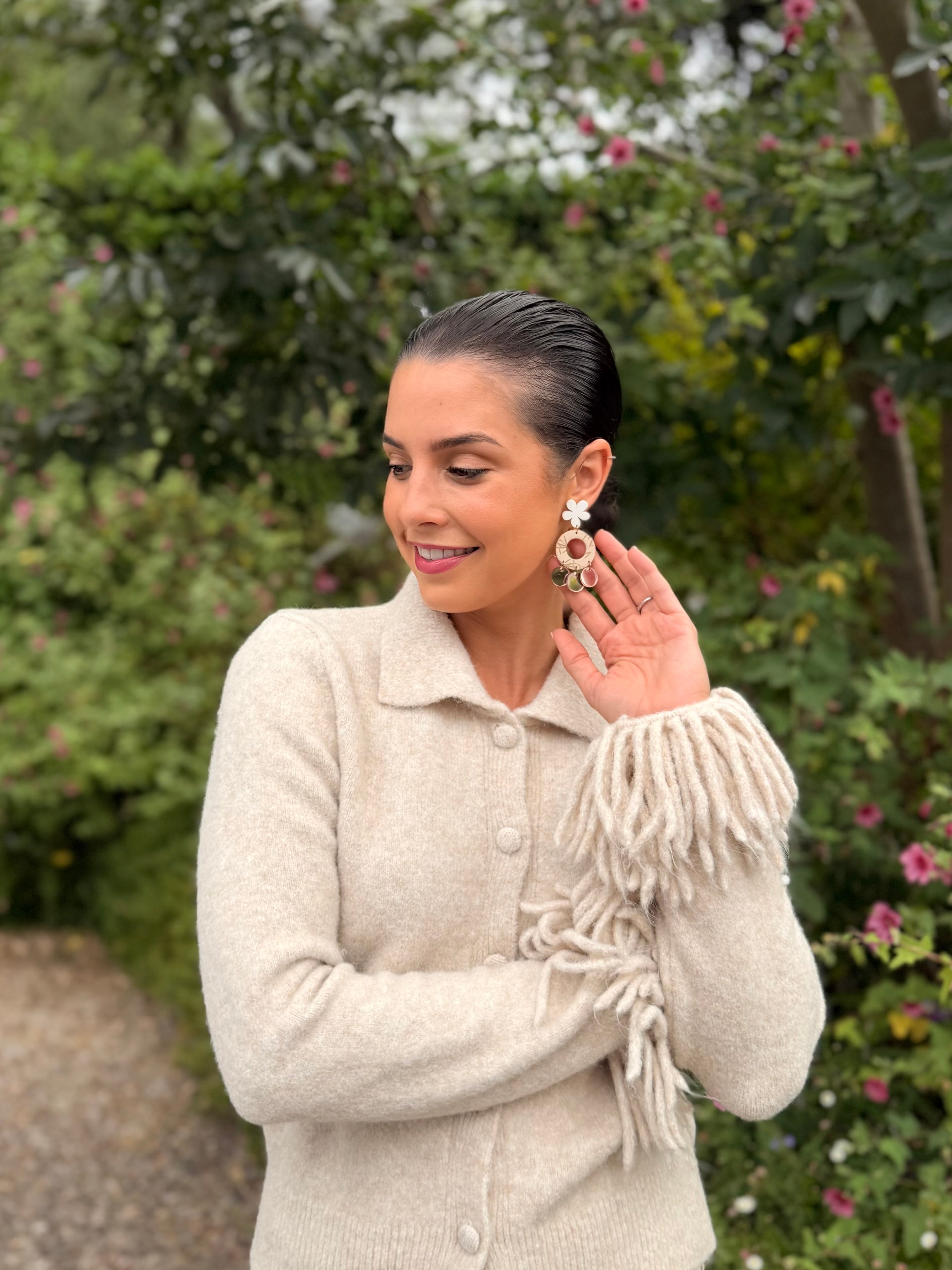 Roxy Fringe knit - Beige