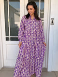 Gillian dress - Geometric purple