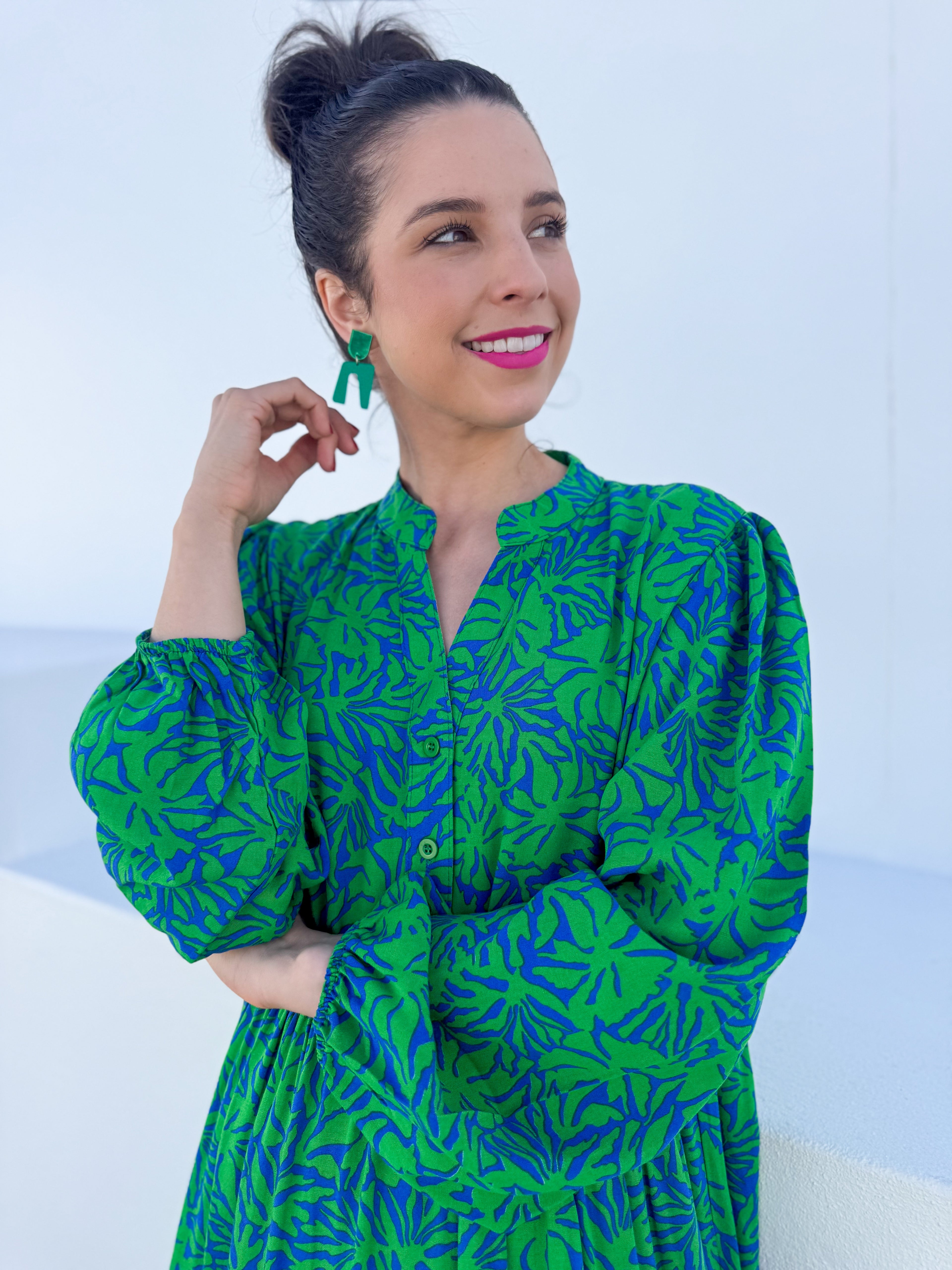 Thea dress - Green floral