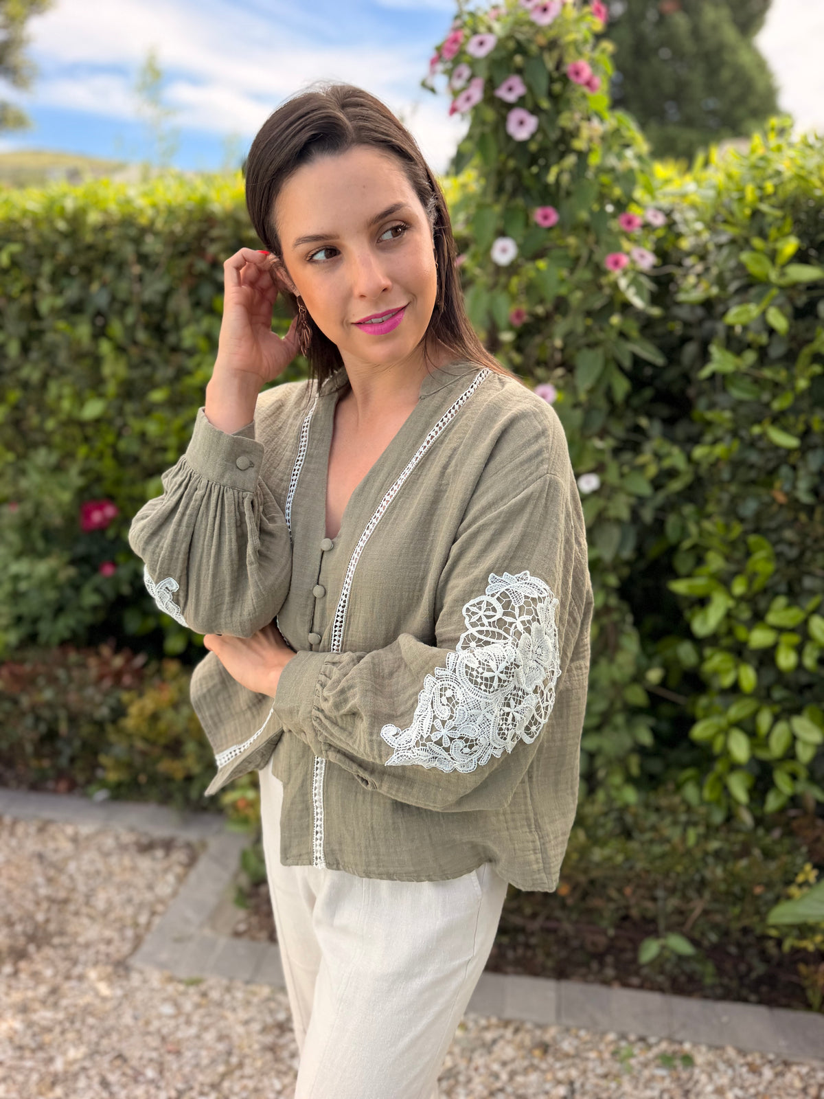 Jeanley blouse - Khaki