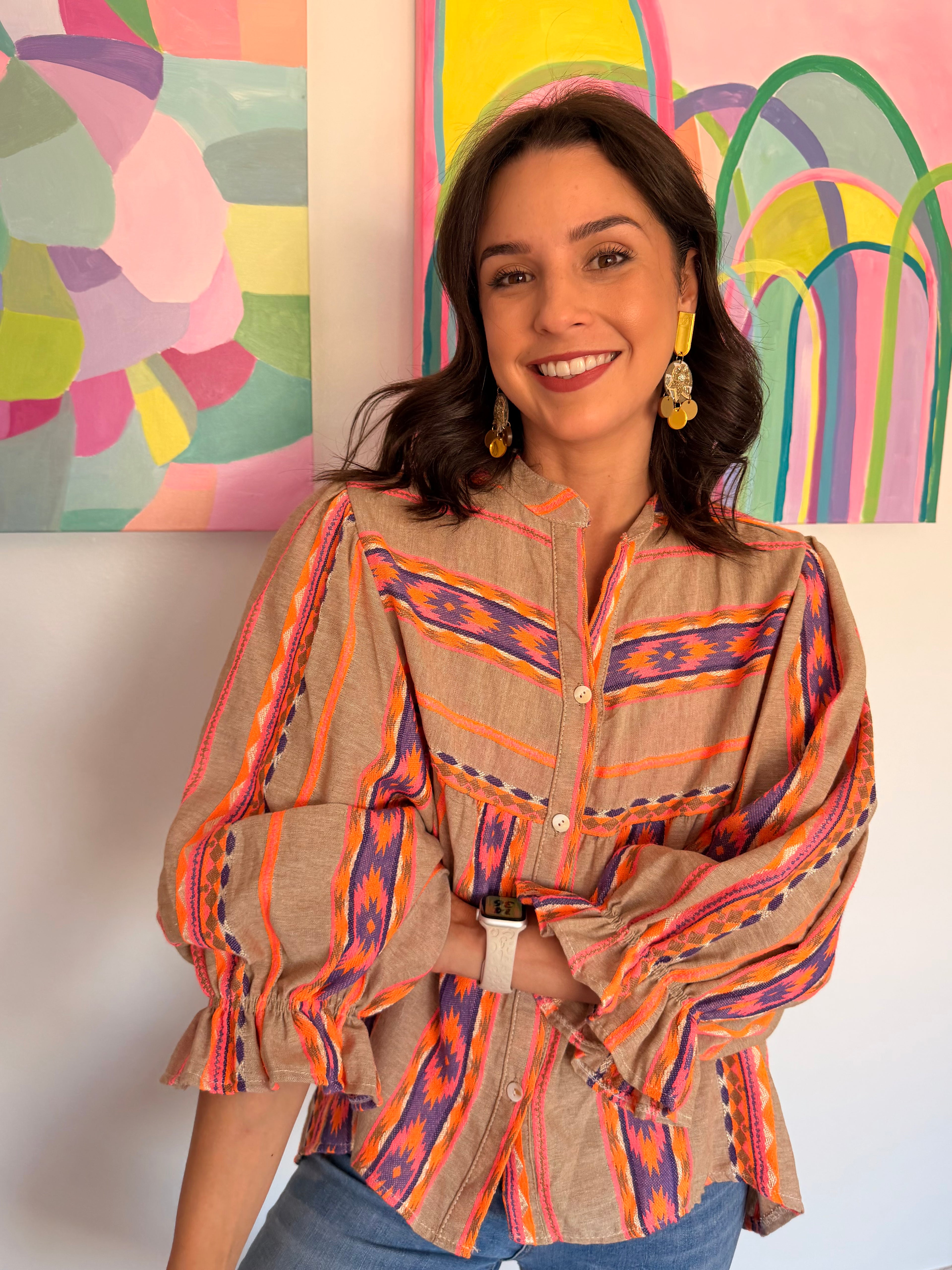 Jill top - Boho mocha