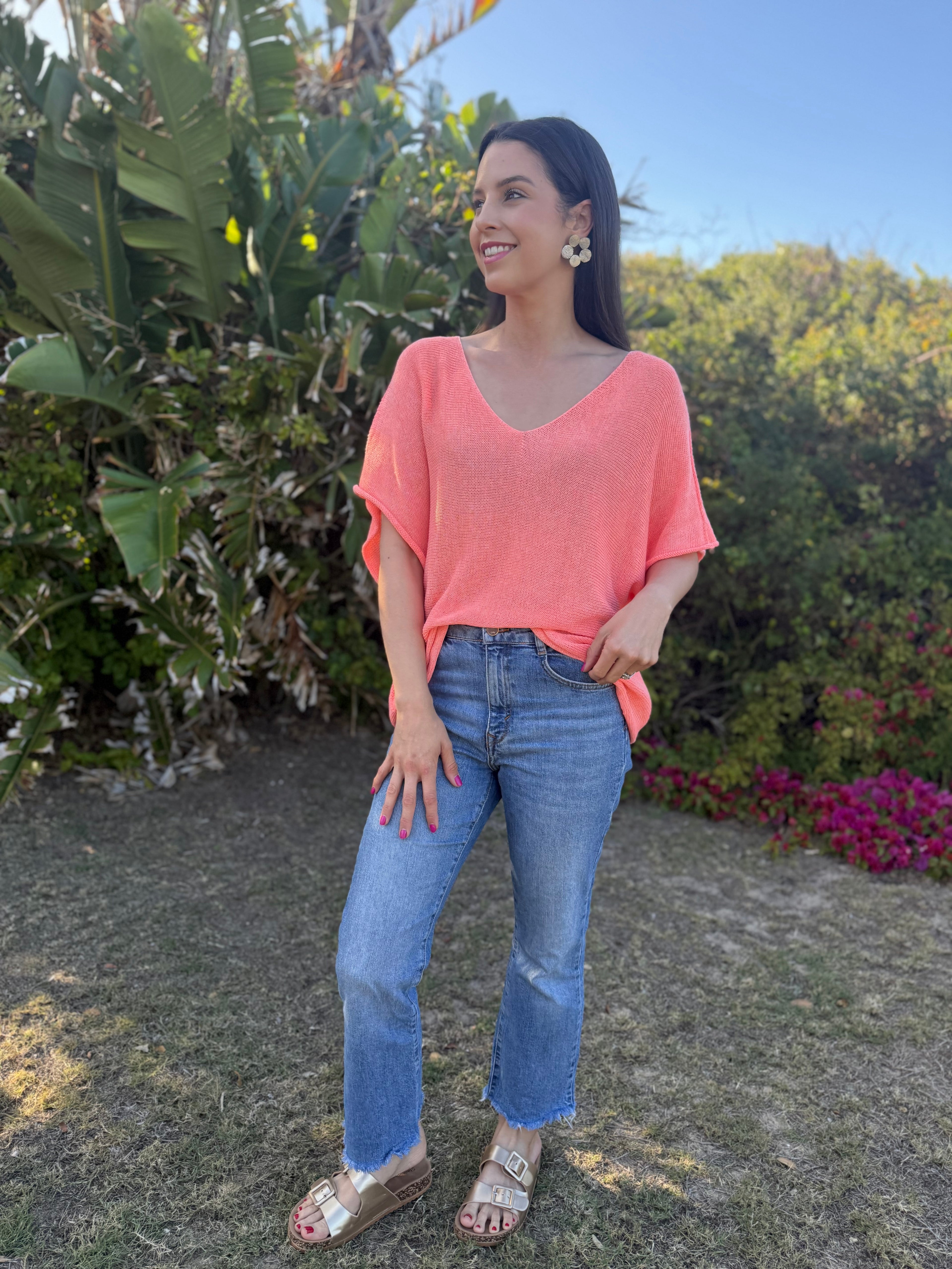 Italian summer knit - Soft orange