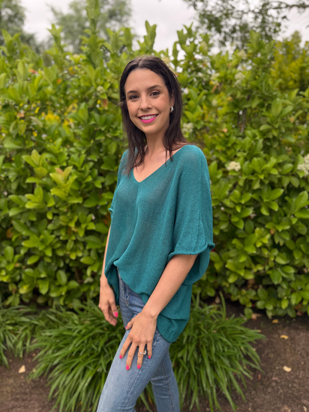 Italian summer knit - Peacock