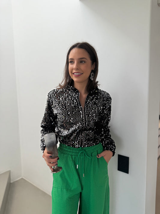 Sequins bomber jacket