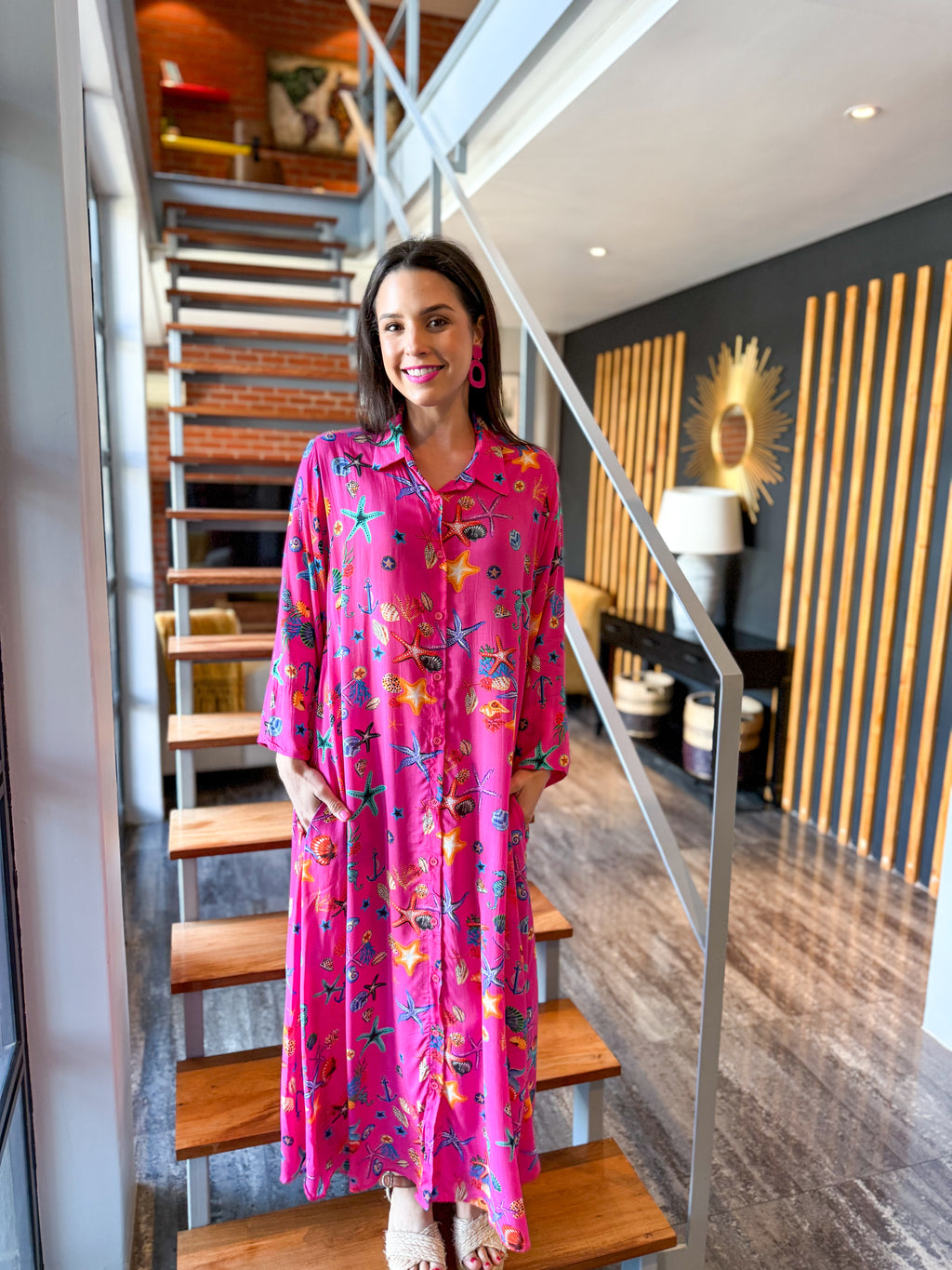 Amanda dress - Pink sea soul