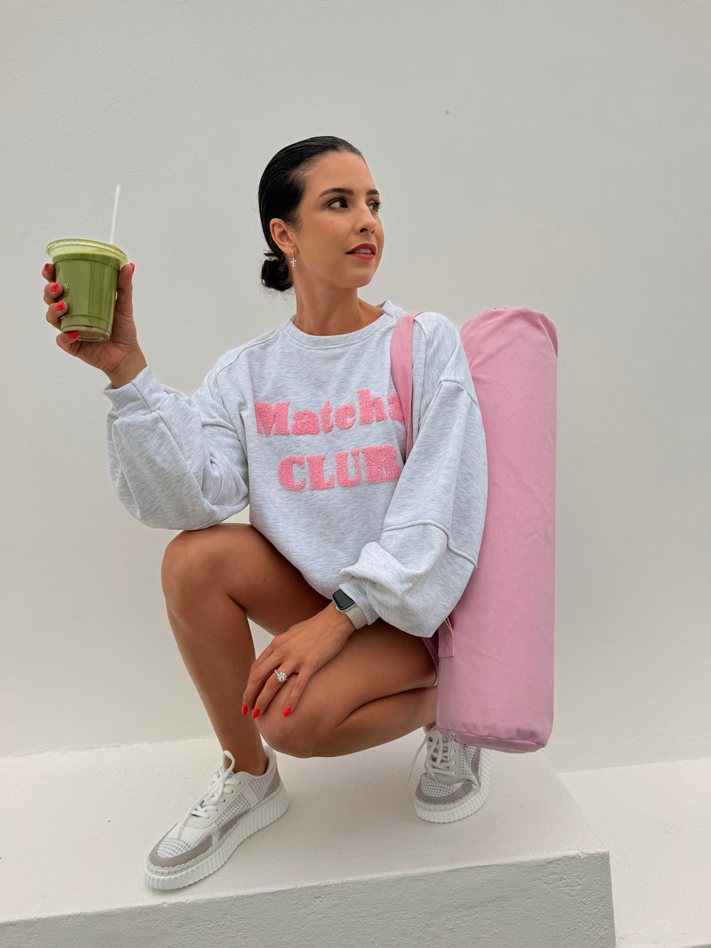 Matcha club top - Grey