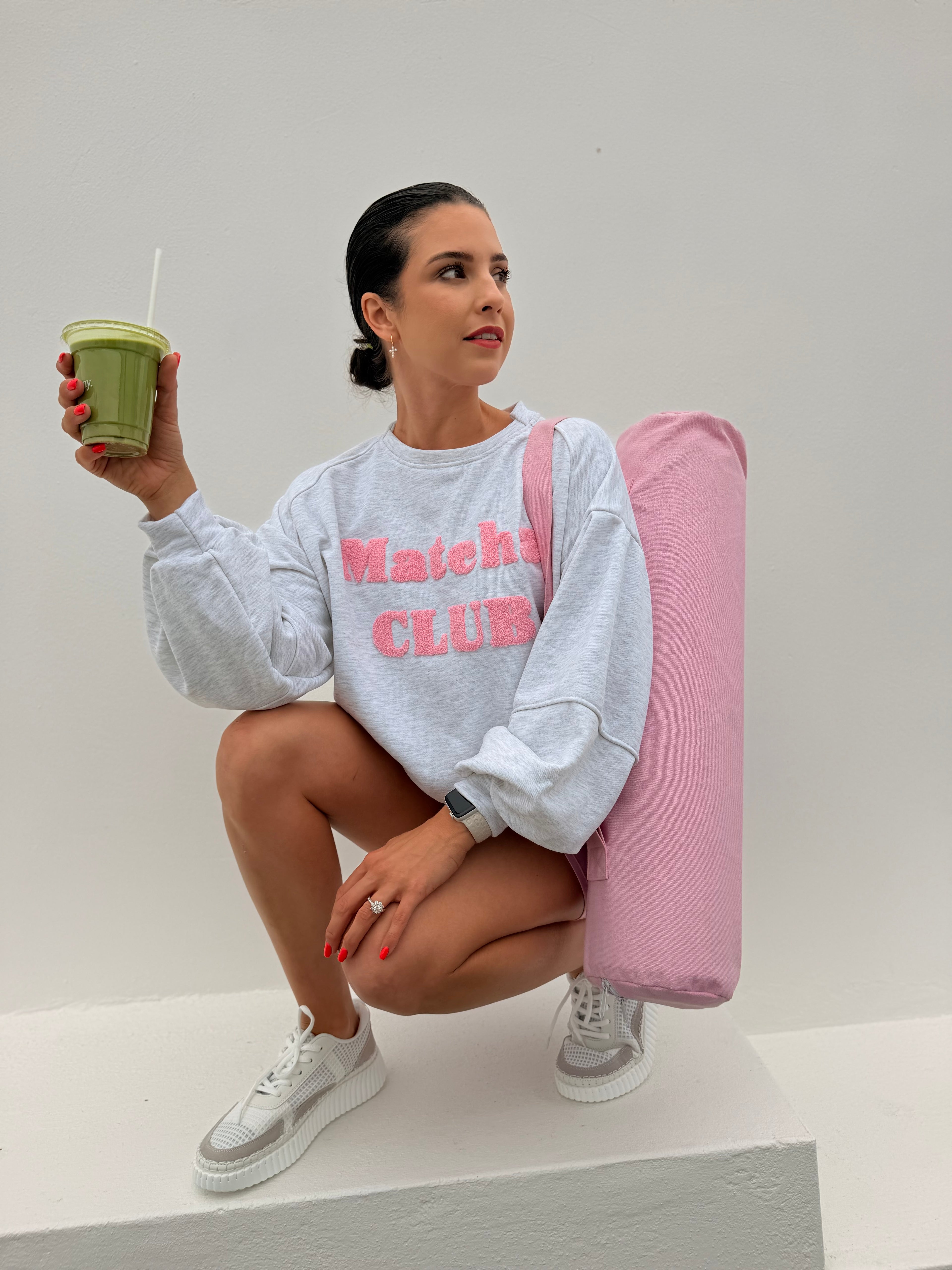 Matcha club top - Grey