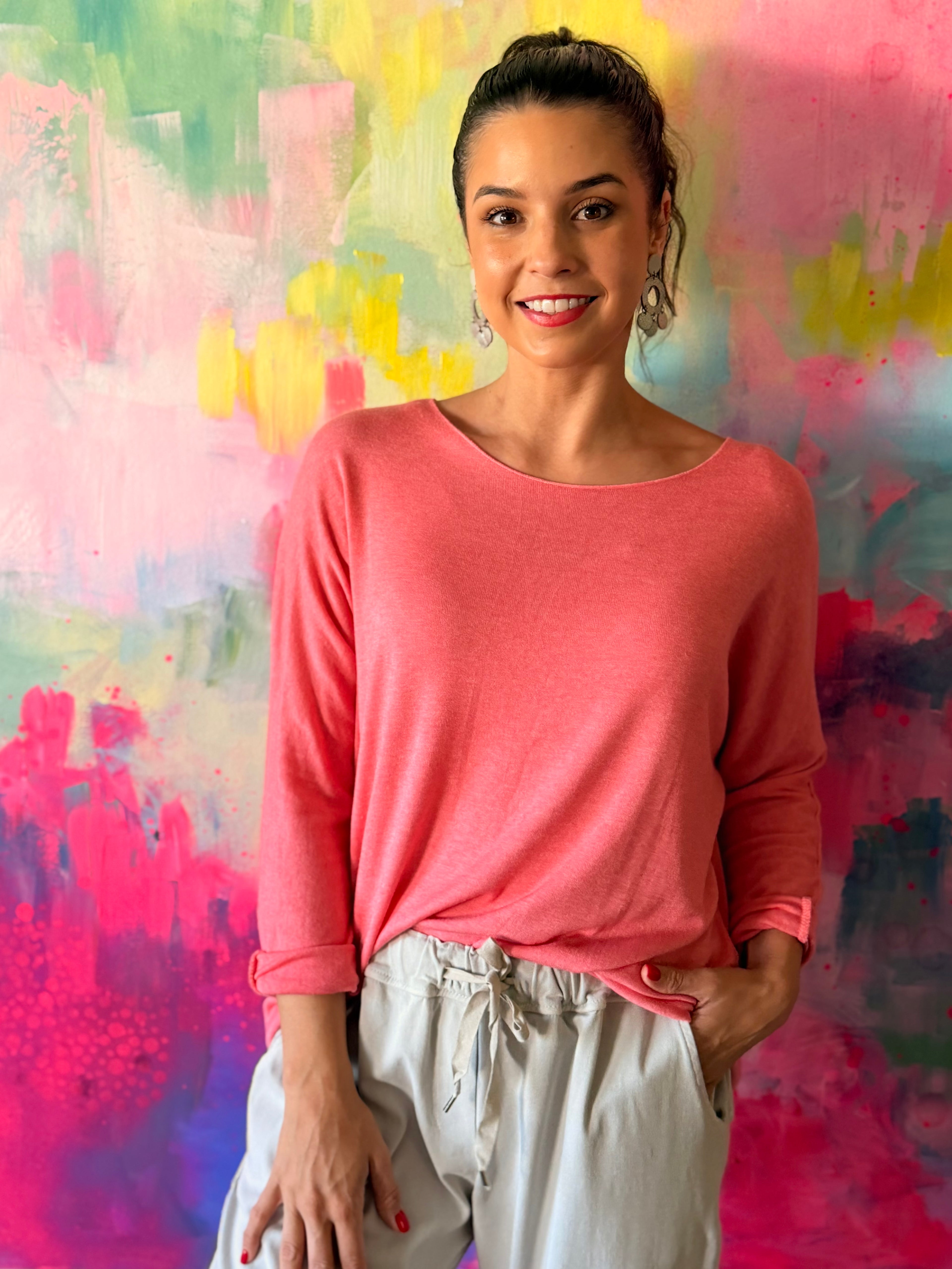 Soft Italian knit - Corral