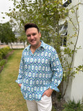 Johan shirt - Blue ikat