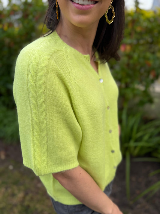 Baby alpaca knit (Braid) - Lime