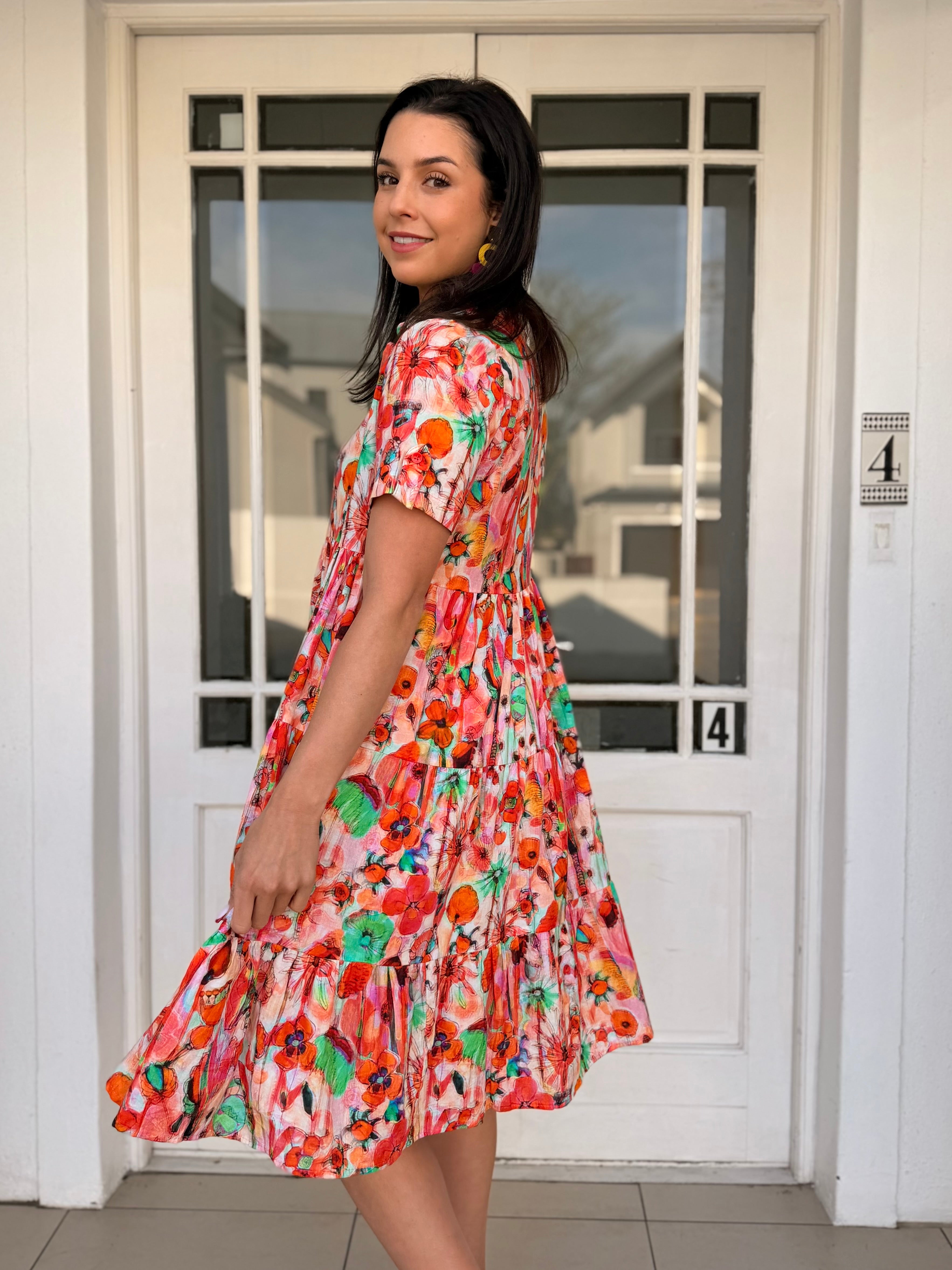Doll dress - Poppies