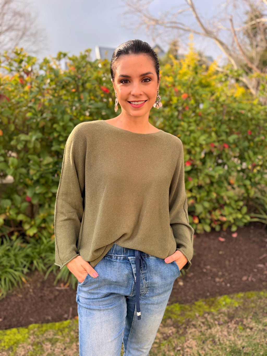 Italian cotton knit - Khaki