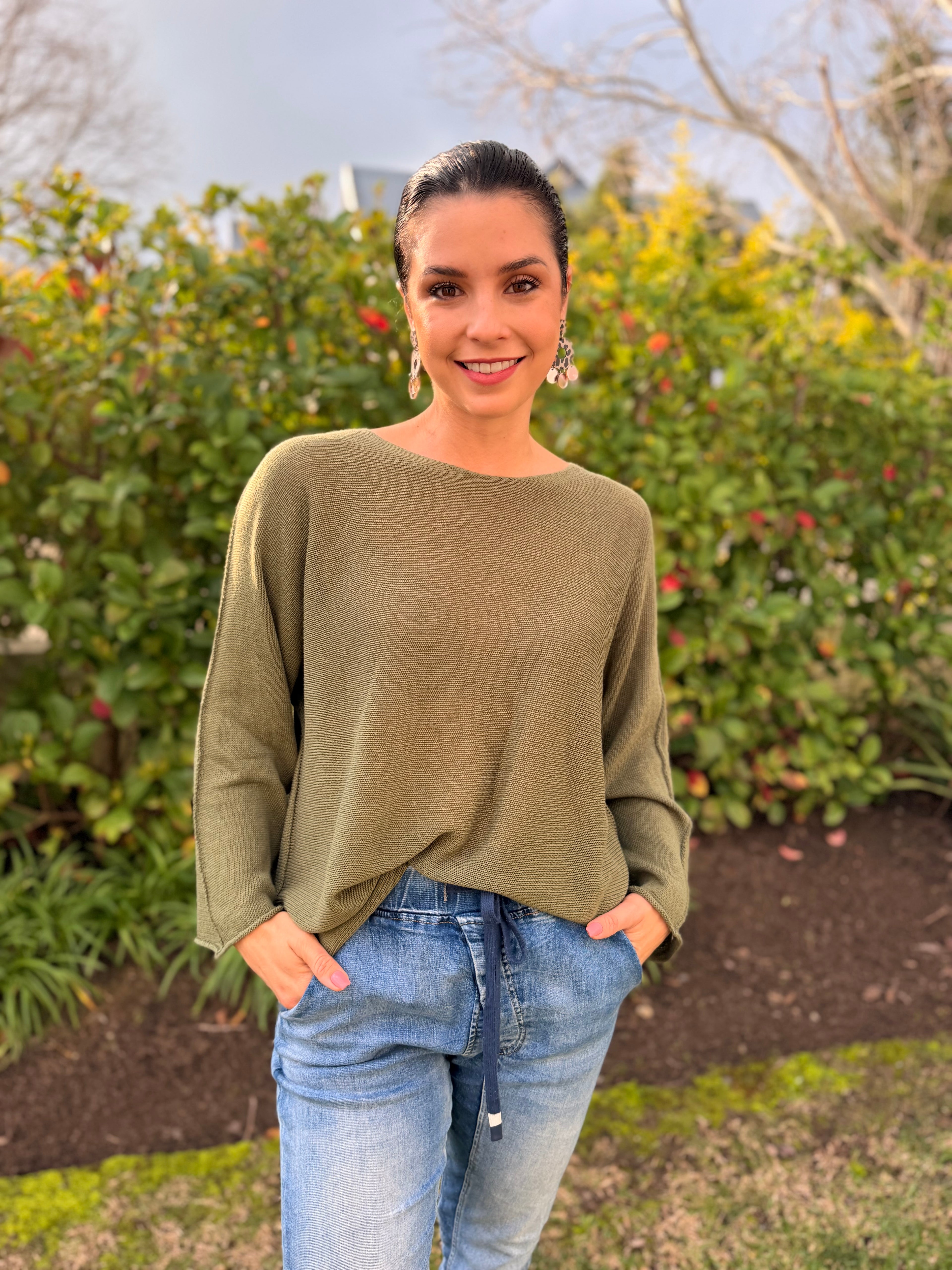 Italian cotton knit - Khaki