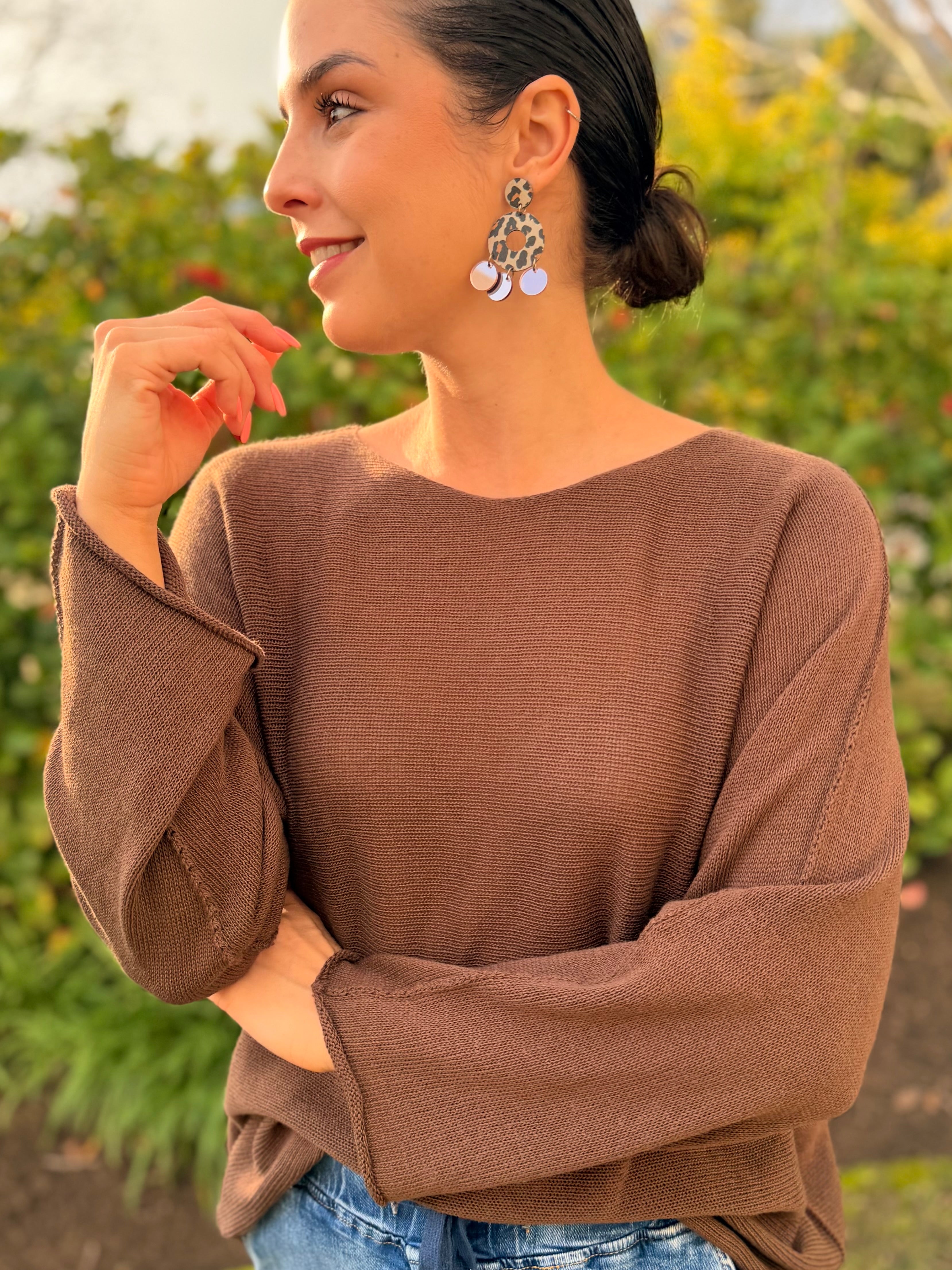 Italian cotton knit - Brown