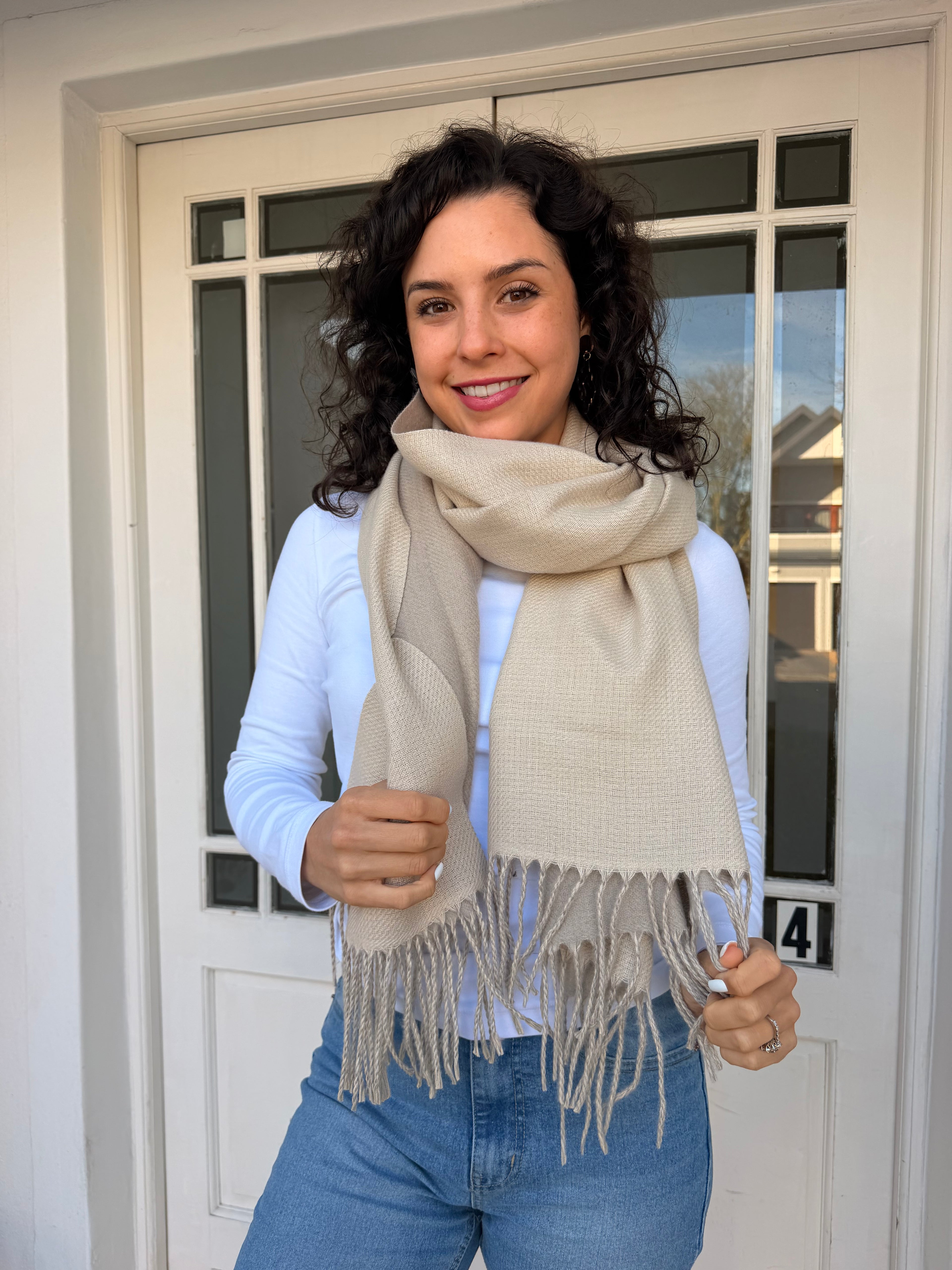 Cashmere scarf - Sand