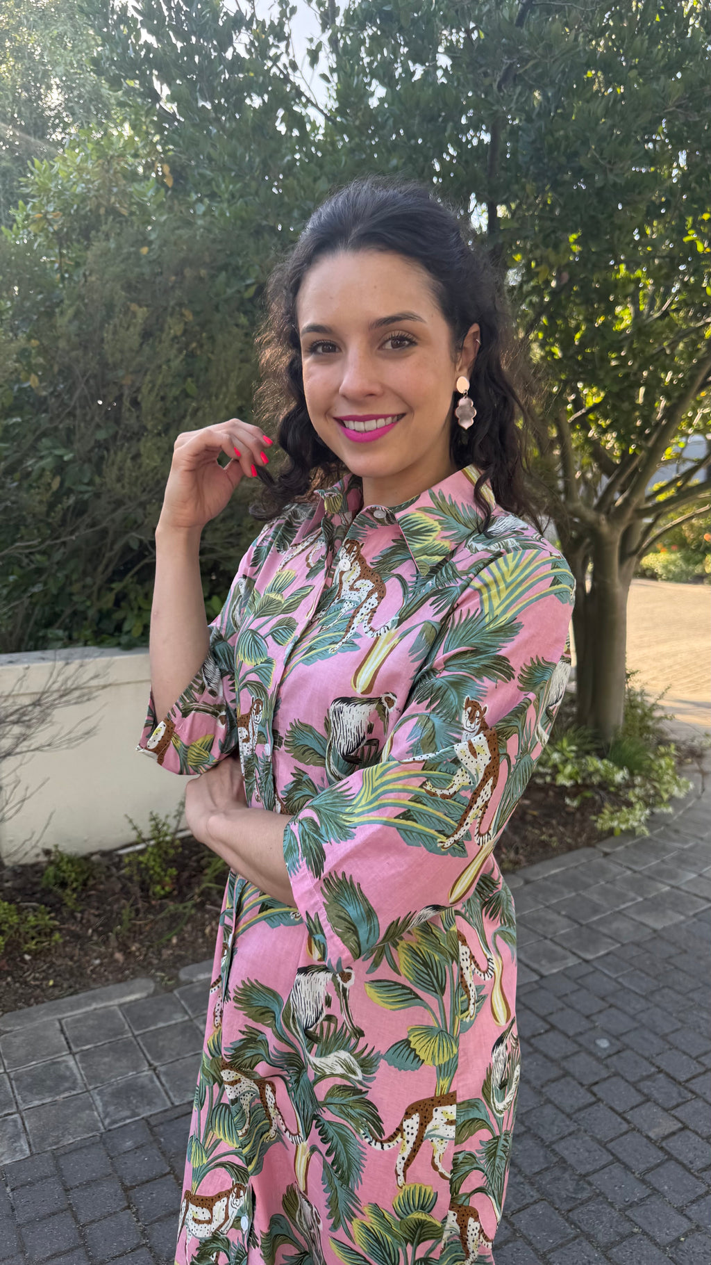 Jennifer dress - Light pink tiger